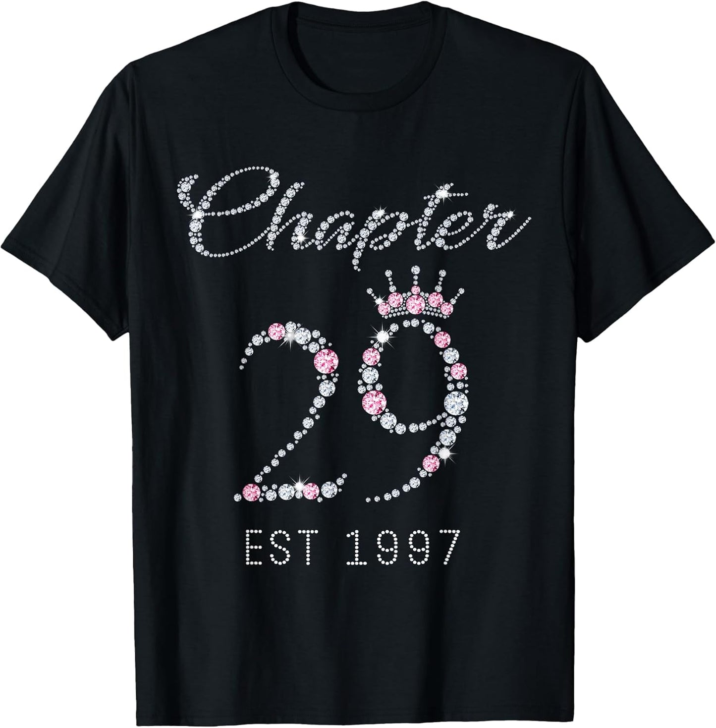 Pink Crown 29th Birthday Tee Gift For Womens