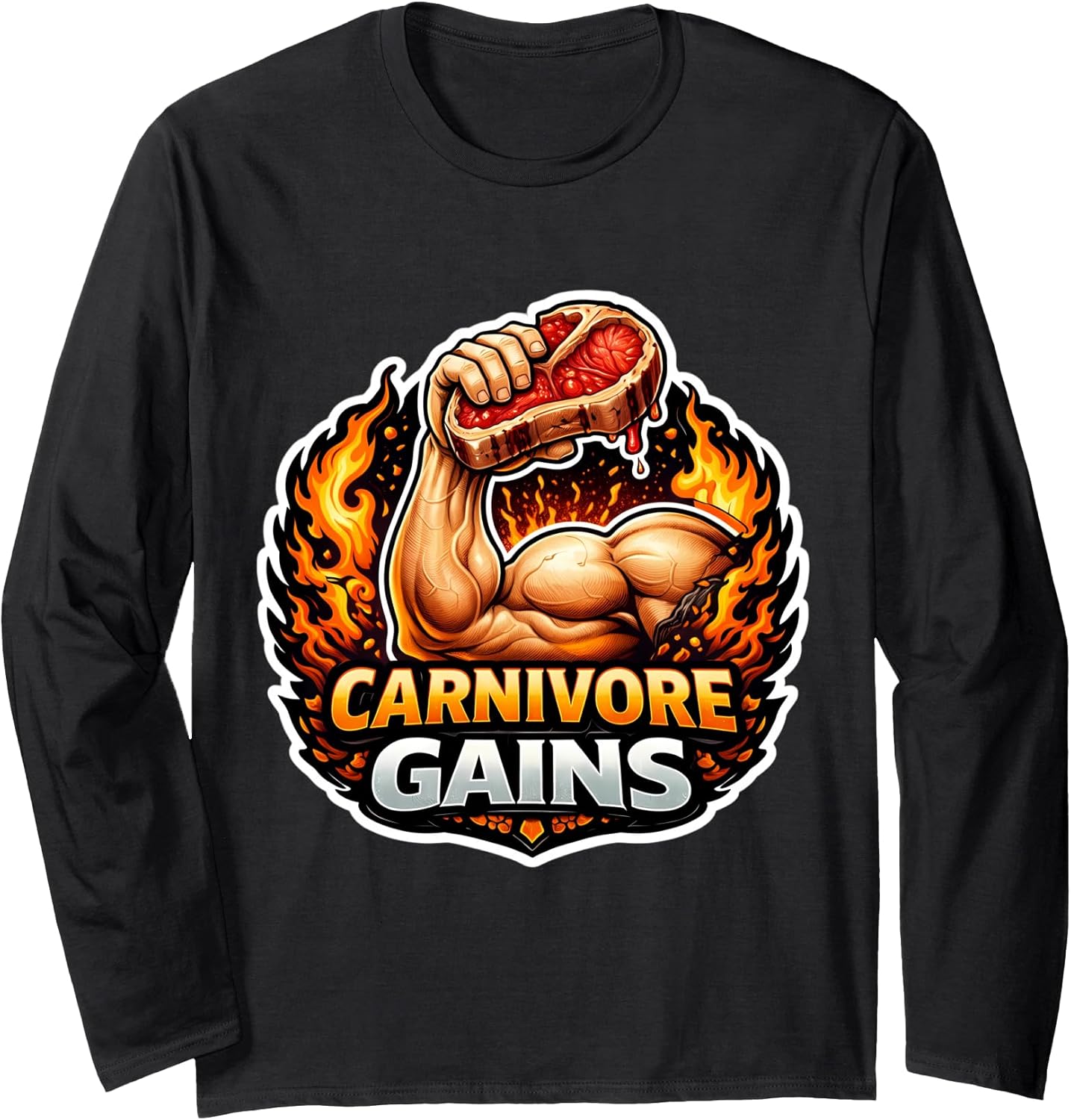 Carnivore Gains Gym Training Wheight Lifting Merch