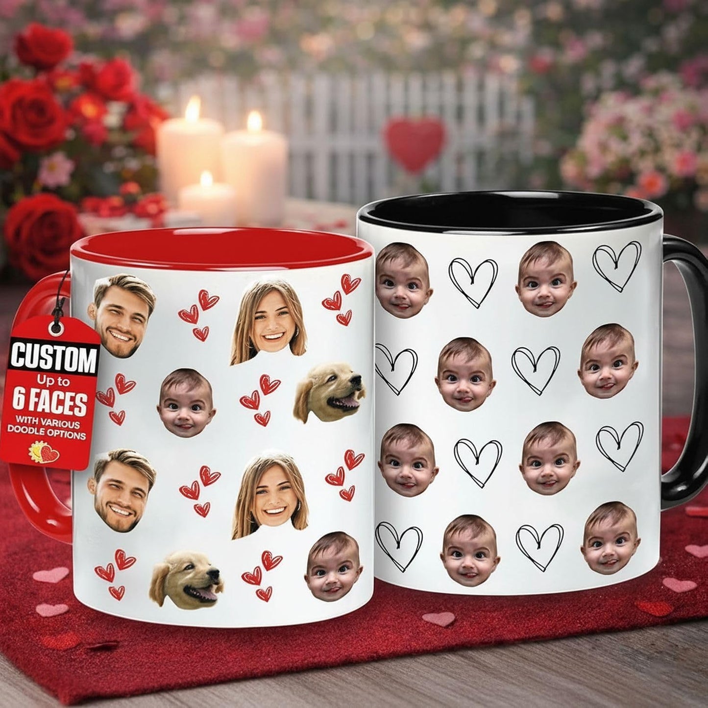 Custom Photo Coffee Mug – All-Over Personalized Mothers Day Coffee Mug with Face, Gift Ideas for Grandma, Mom, Dad or Grandparents on Mothers Days, Fathers Day, Birthdays or Christmas