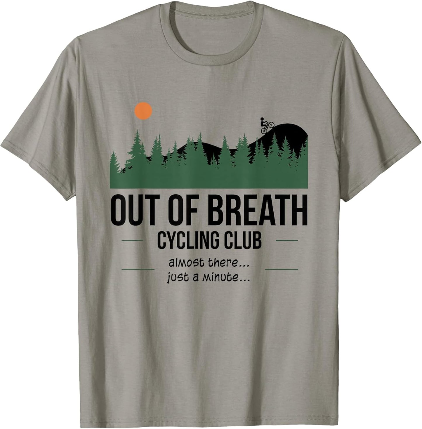Out of breath cycling club almost there apparel