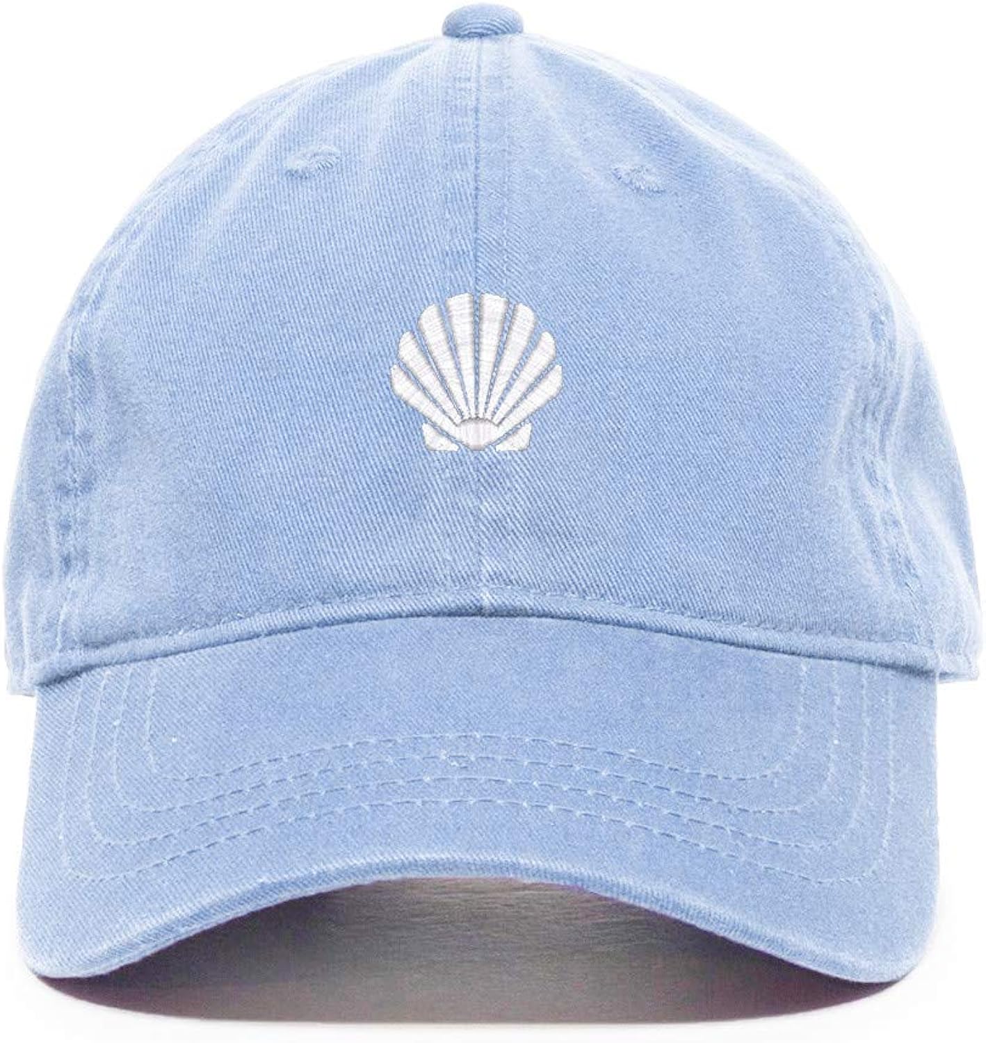 Seashell Embroidered Baseball Cap Cotton Adjustable Dad Hat