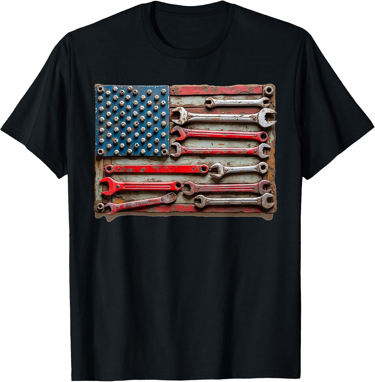 Vintage Mechanic Flag Tee Gifts