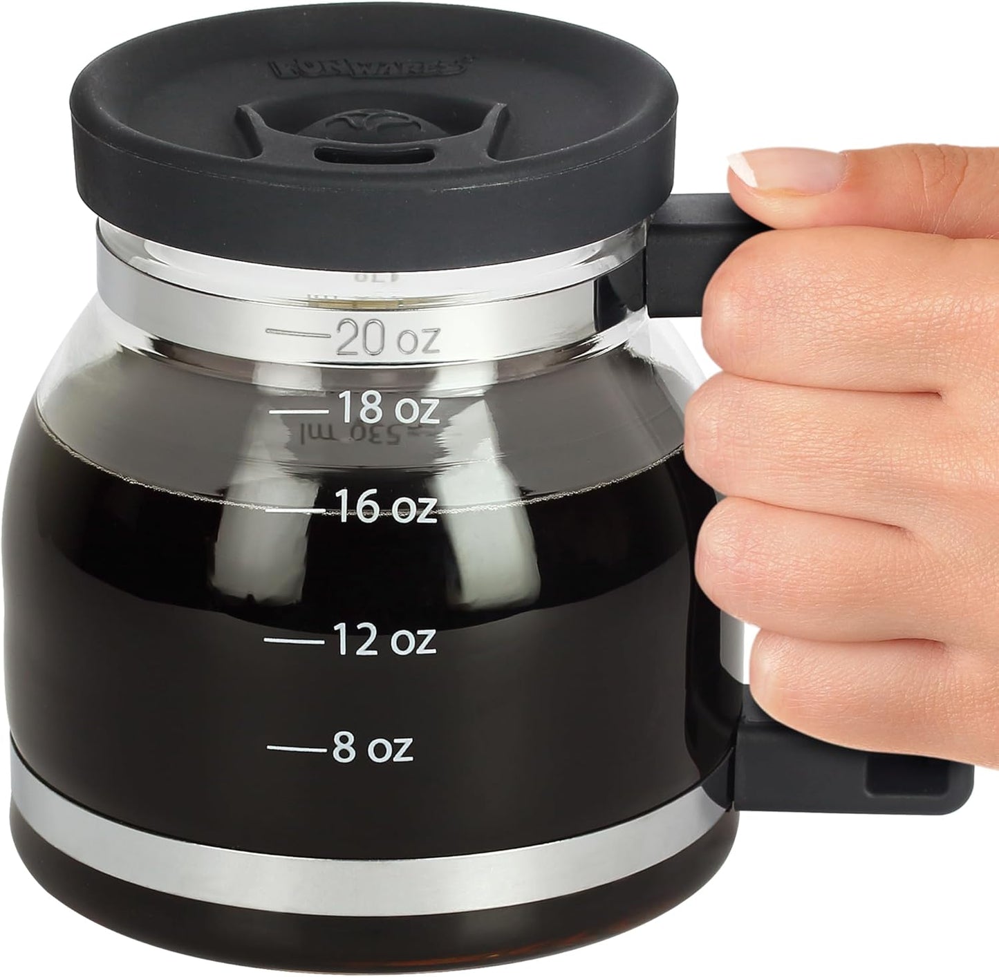 Cupa Joe Coffee Mug – 20oz Borosilicate Glass Diner Pot Mug with Spill-Proof Lid – Funny Novelty Gift for Coffee Lovers, Dads, Office, Travel & More