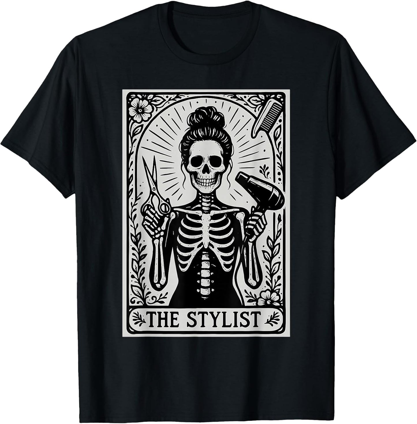Hair Stylist Skeleton Hairdresser Cosmetologist