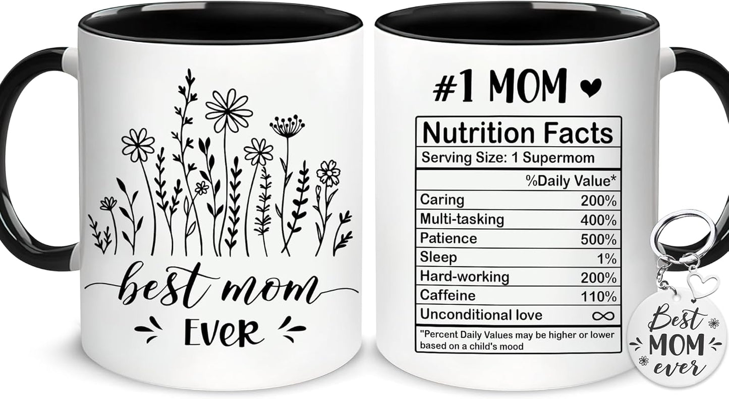 Hyturtle Mom Coffee Mug 11oz Gift For Women - Best Mom Ever Cup - Birthday Gift for Mom from Daughter, Son, Kids - Mama Gifts - Gifts For Grandma, Mother In Law On Mothers Day, Christmas