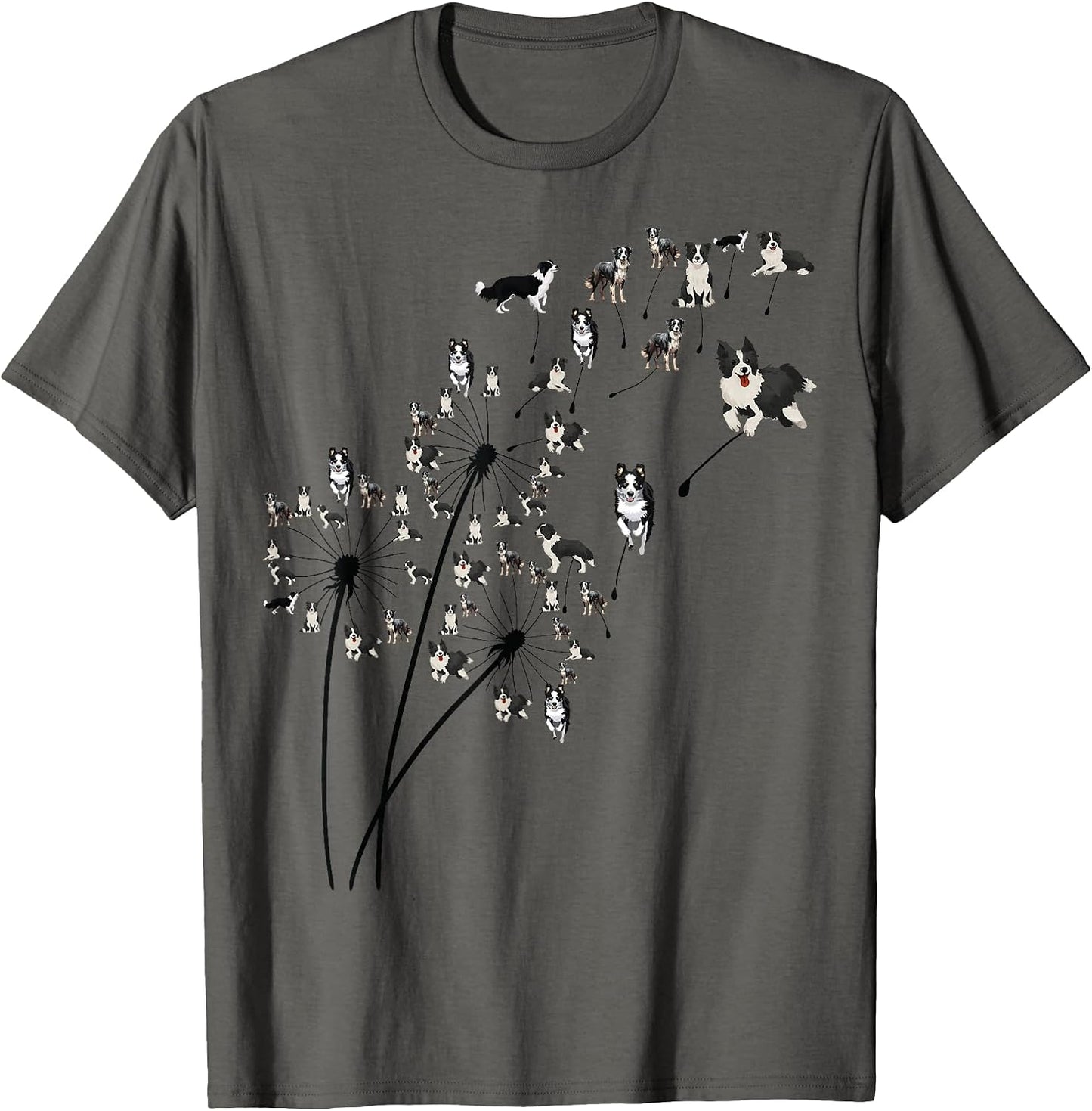 Border Collie mom messy bun tee