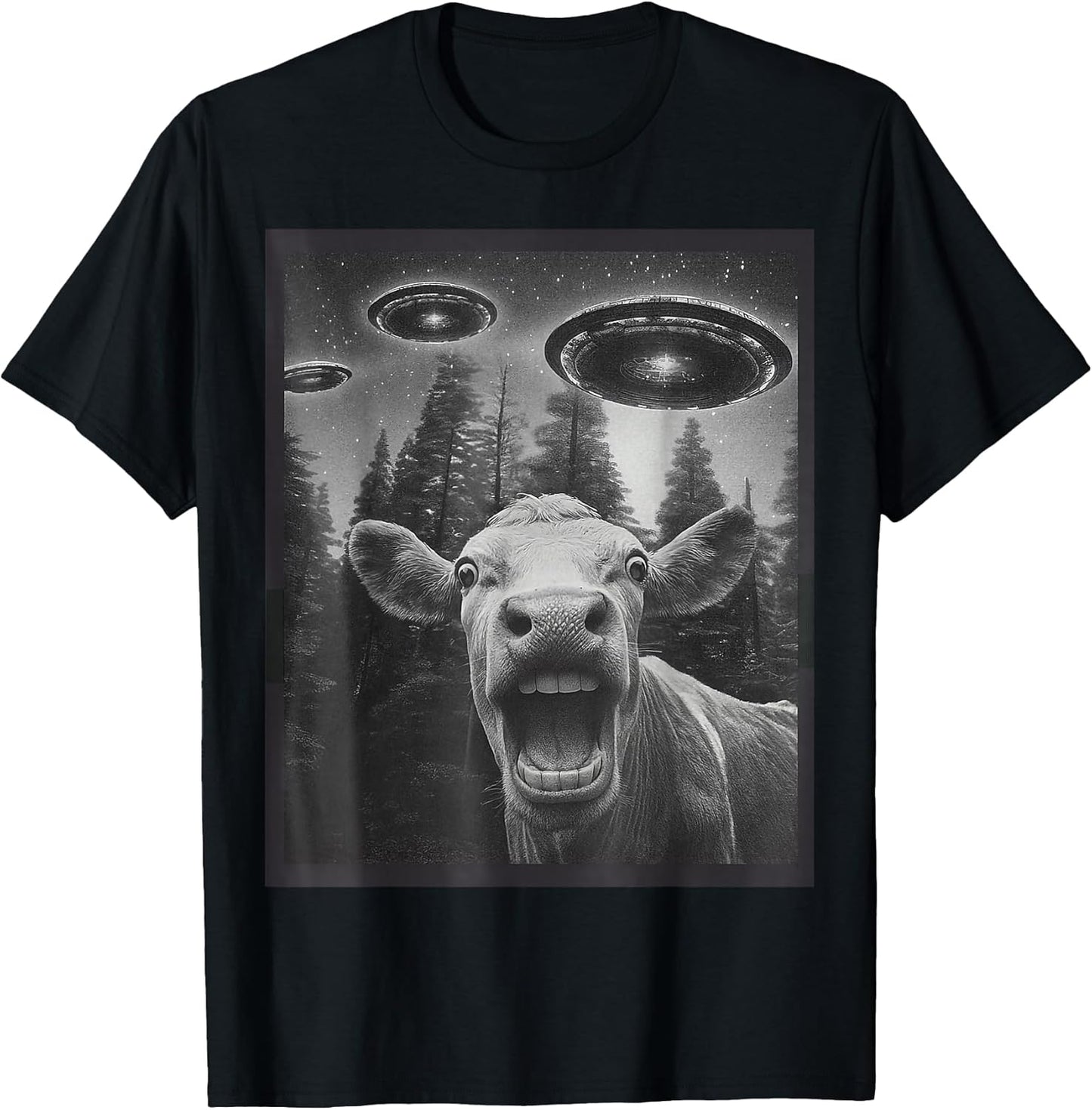 Cow Selfie Alien UFO Apparel Gifts Graphic Tees