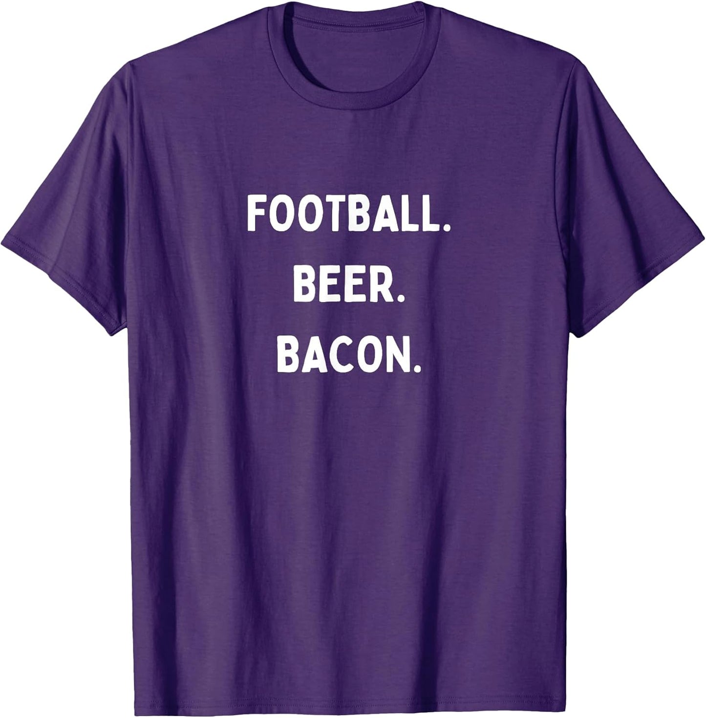 Football Beer Bacon Text Merch