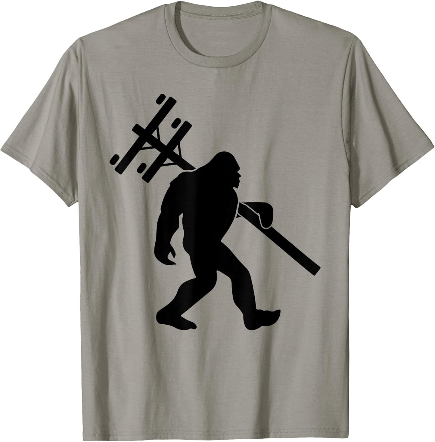 bigfoot hanging Electricity column lineman