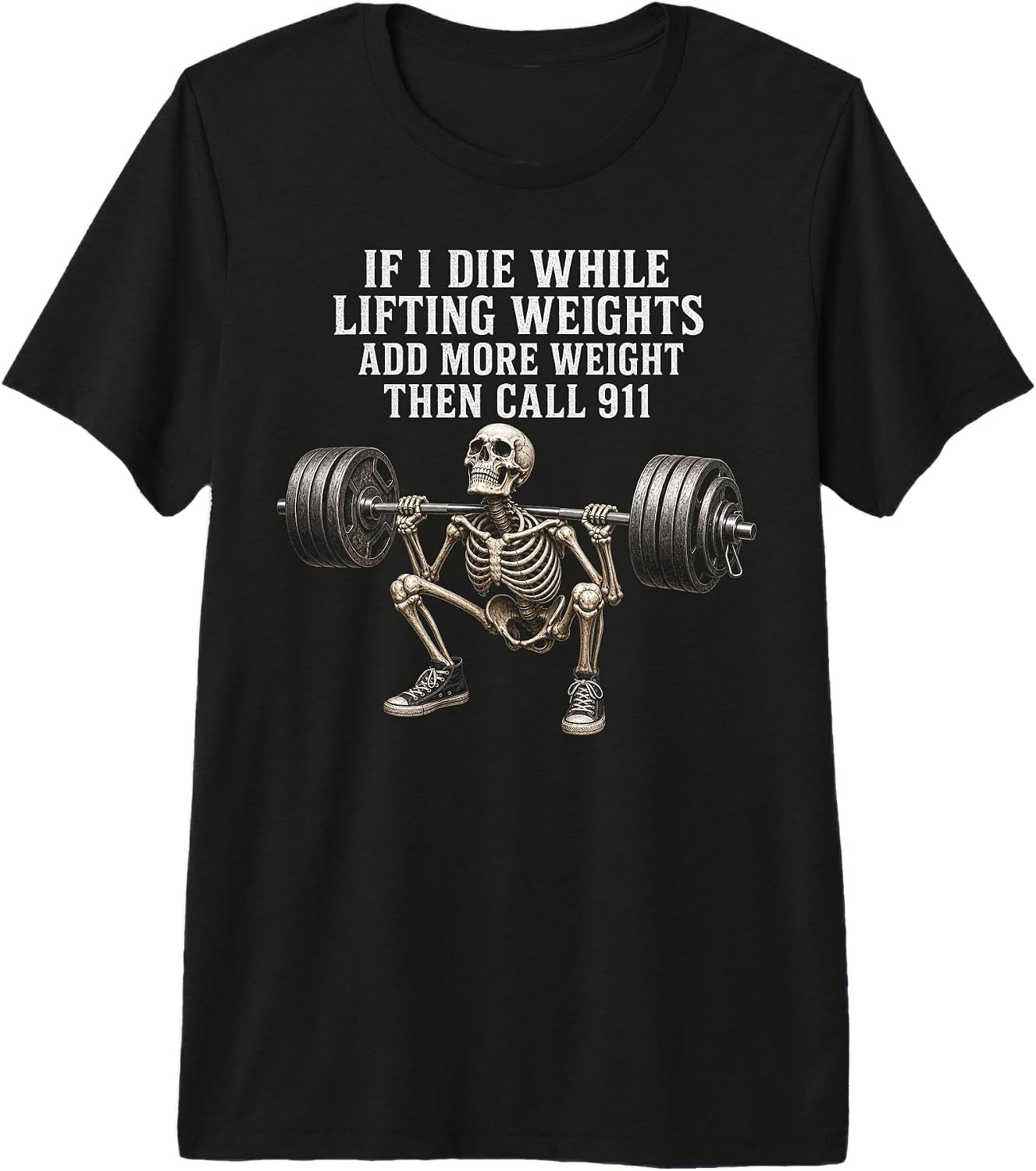 Skeleton Gym Humor Tees