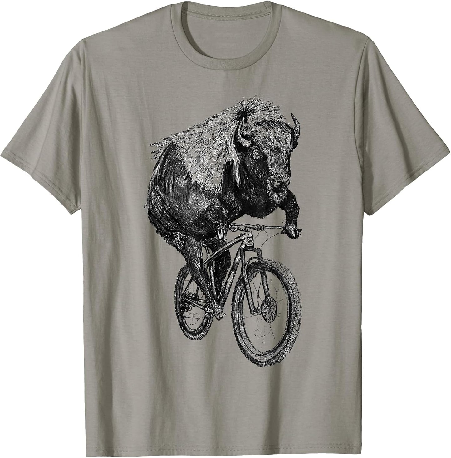 Buffalo Riding A Bicycle