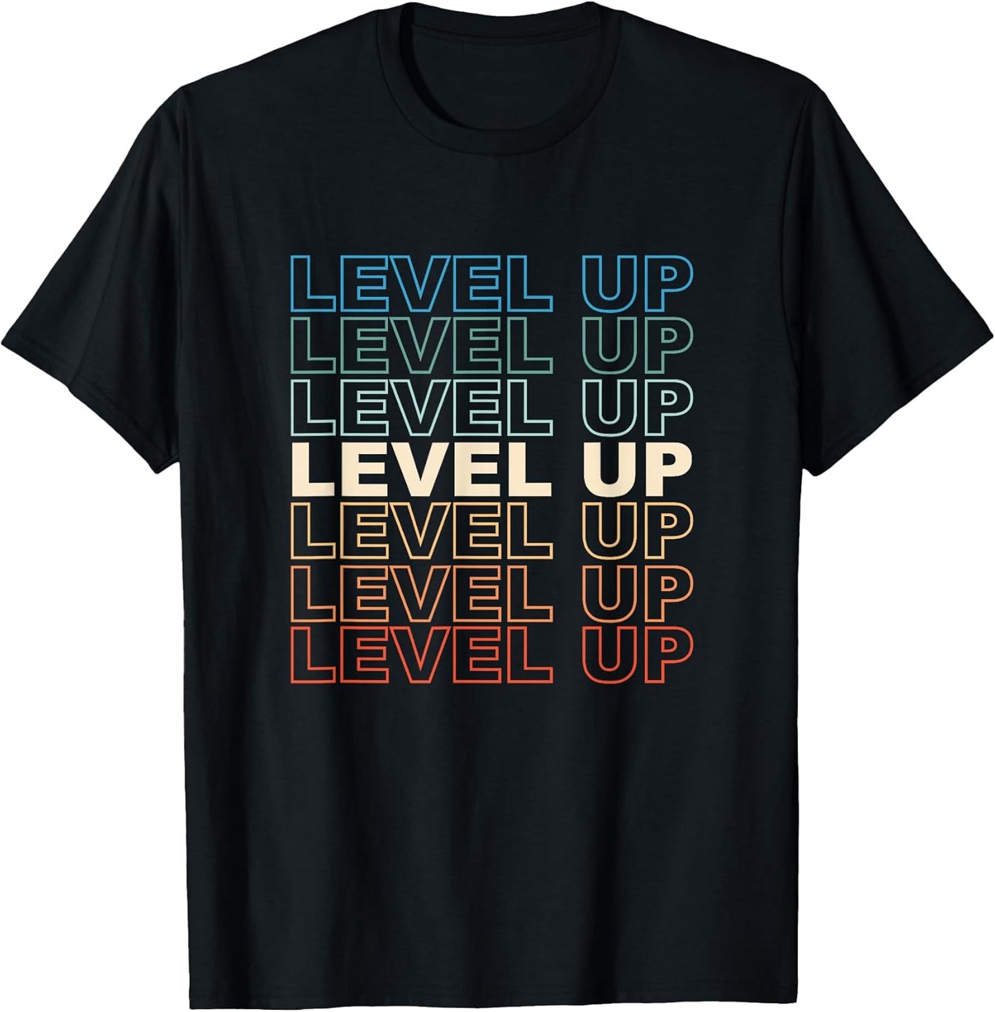 Vintage Gamer Level UP Video Game Lover Retro Gaming Gift T-Shirt