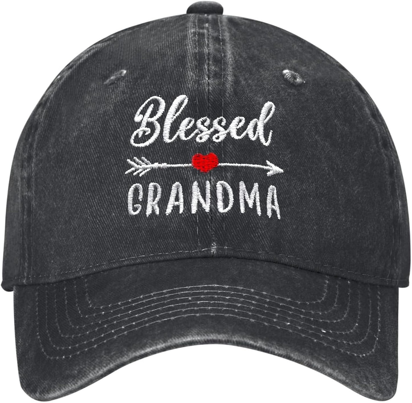 Nana Embroidered Baseball Cap Vintage Washed Adjustable Cowboy Hat Gifts for Grandma Women,Black