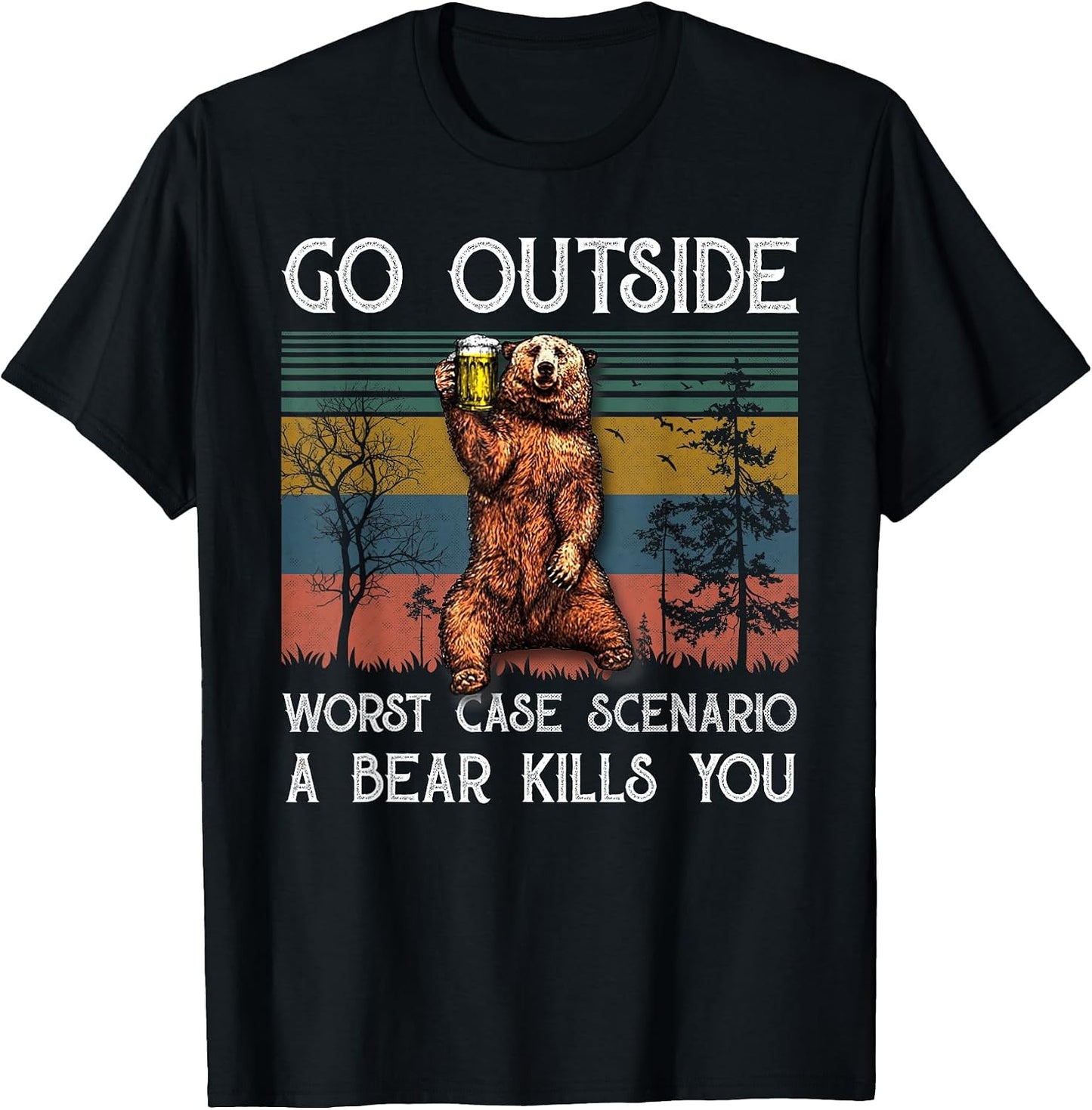 Retro Vintage Funny Quote Bear Shirt Men Gifts