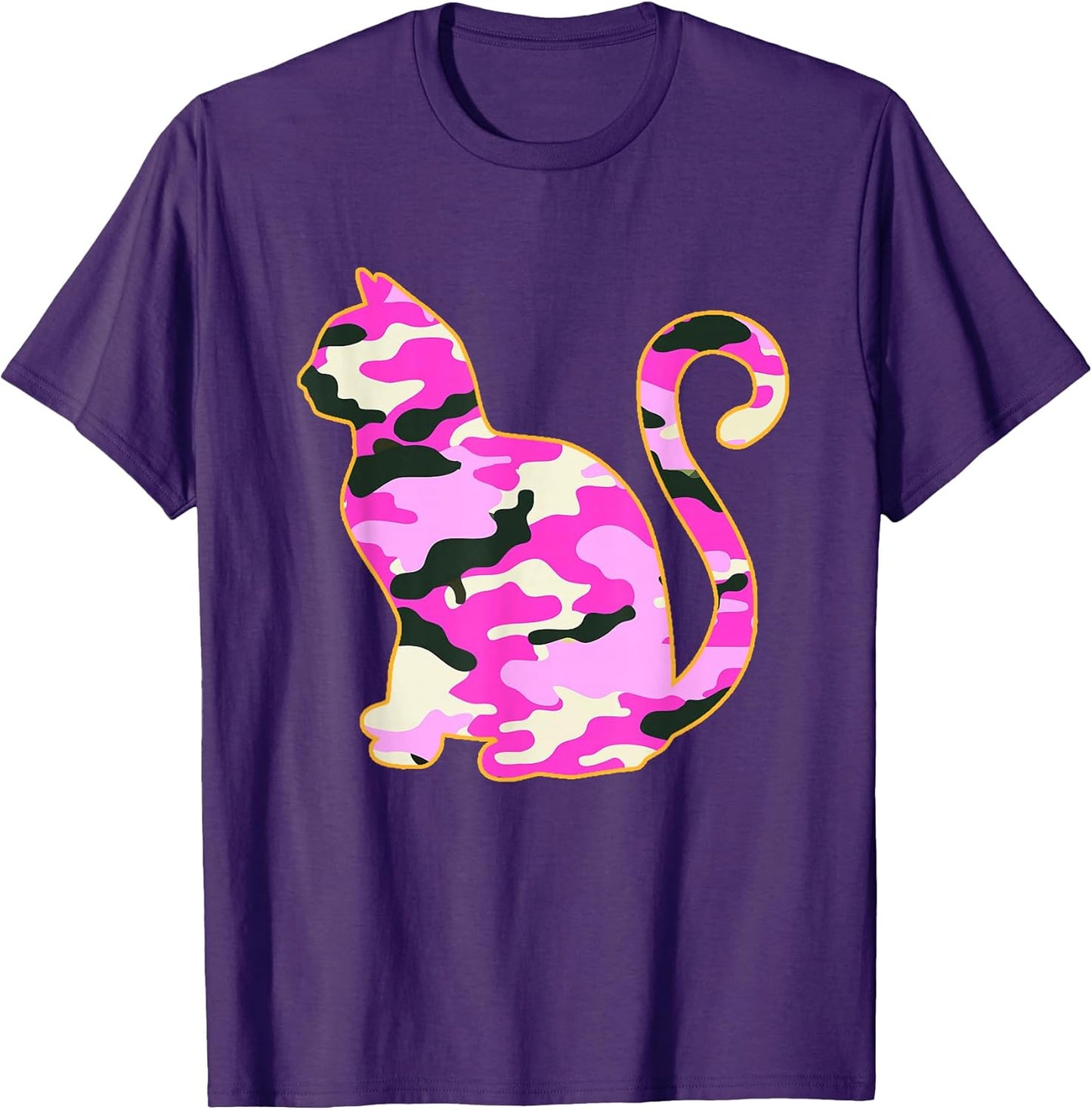Camo pink Cat Lover I love cats shirt