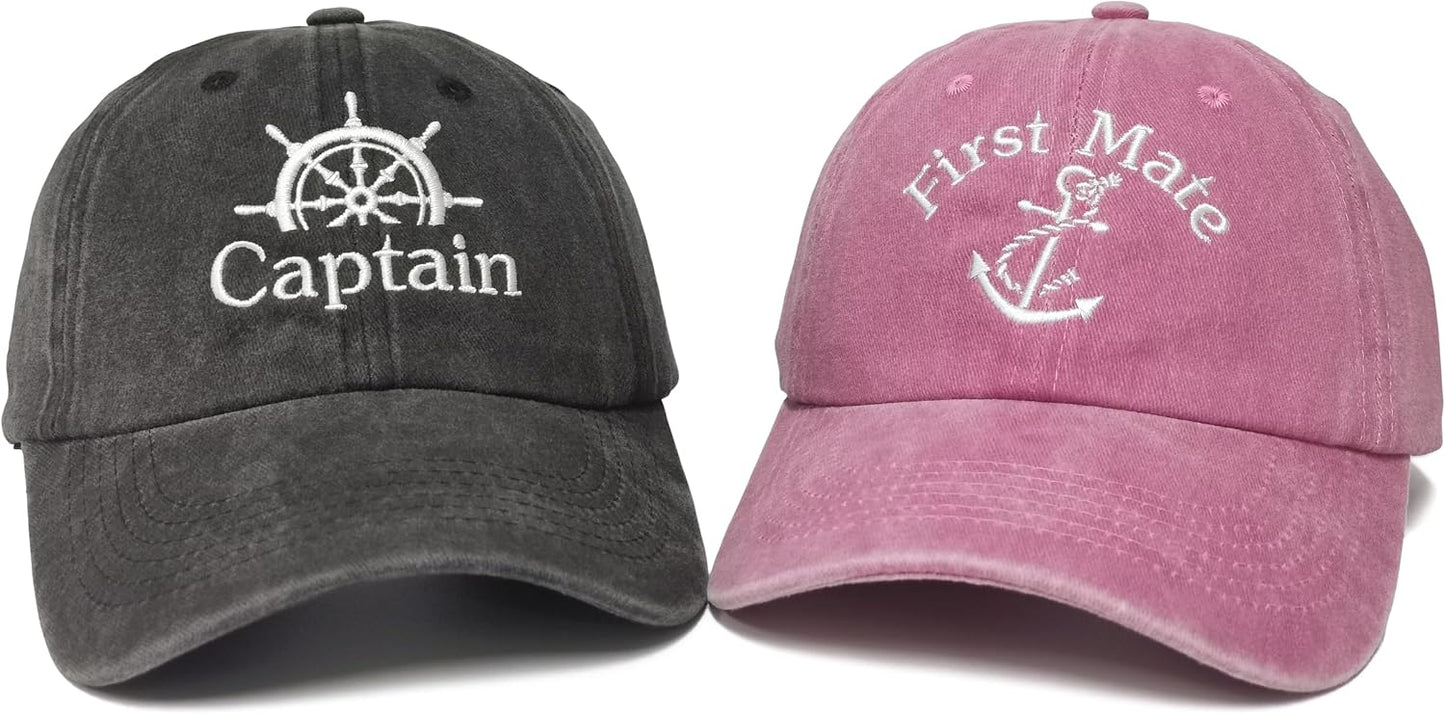 Embroidered Captain & First Mate Hats