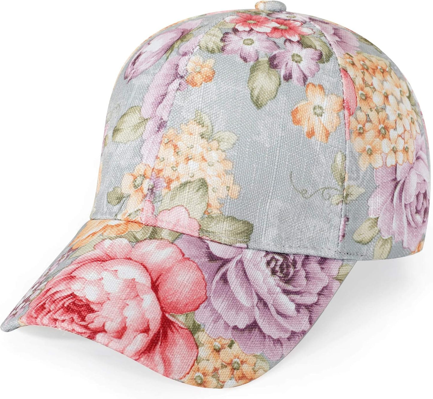 Women Fashion Floral Print Baseball Cap Hawaiian Adjustable Snapback Dad Hat