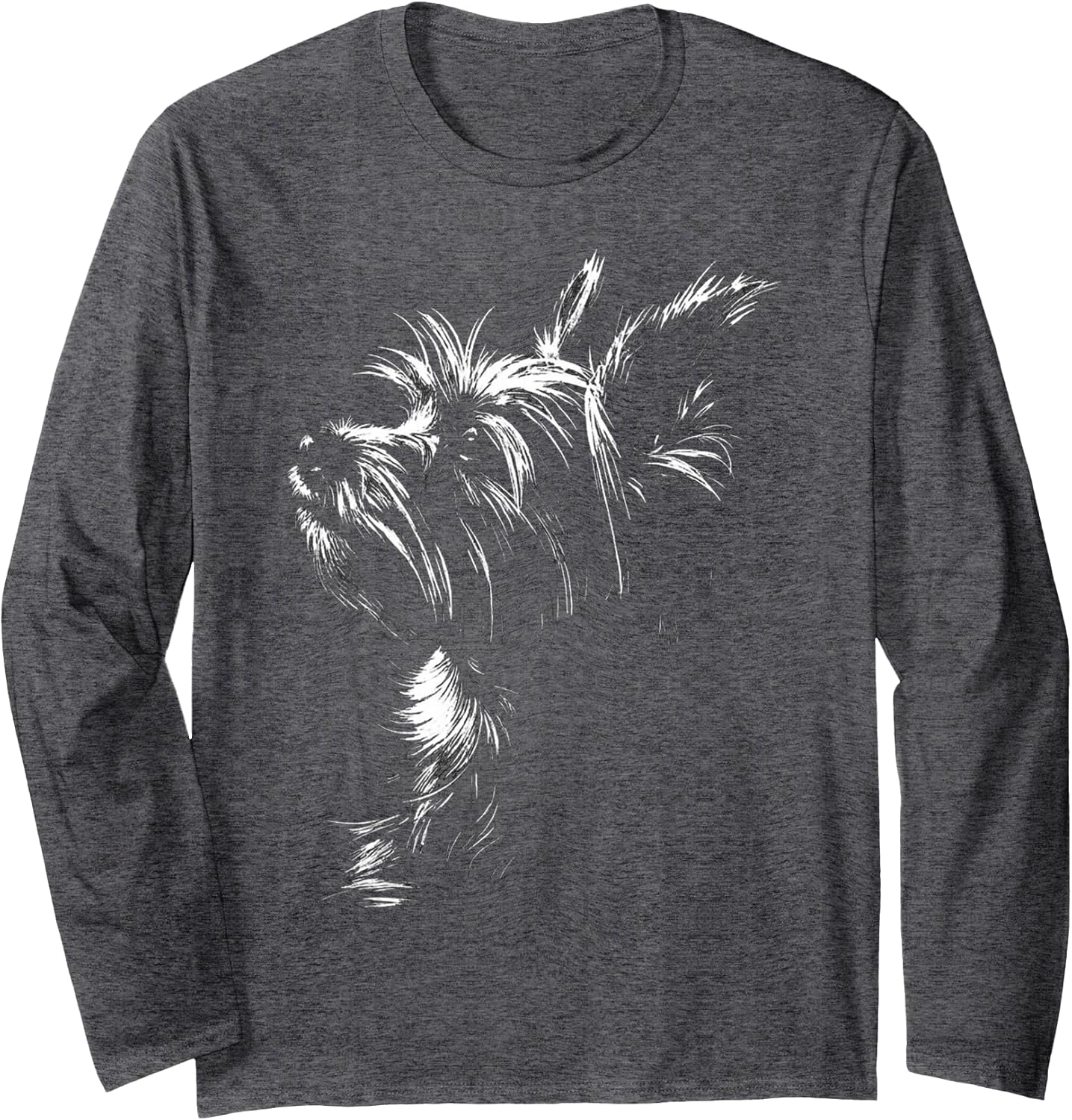 Cute Yorkie Dog Art Yorkshire Terrier Dog Lovers Yorkie Moms Long Sleeve T-Shirt