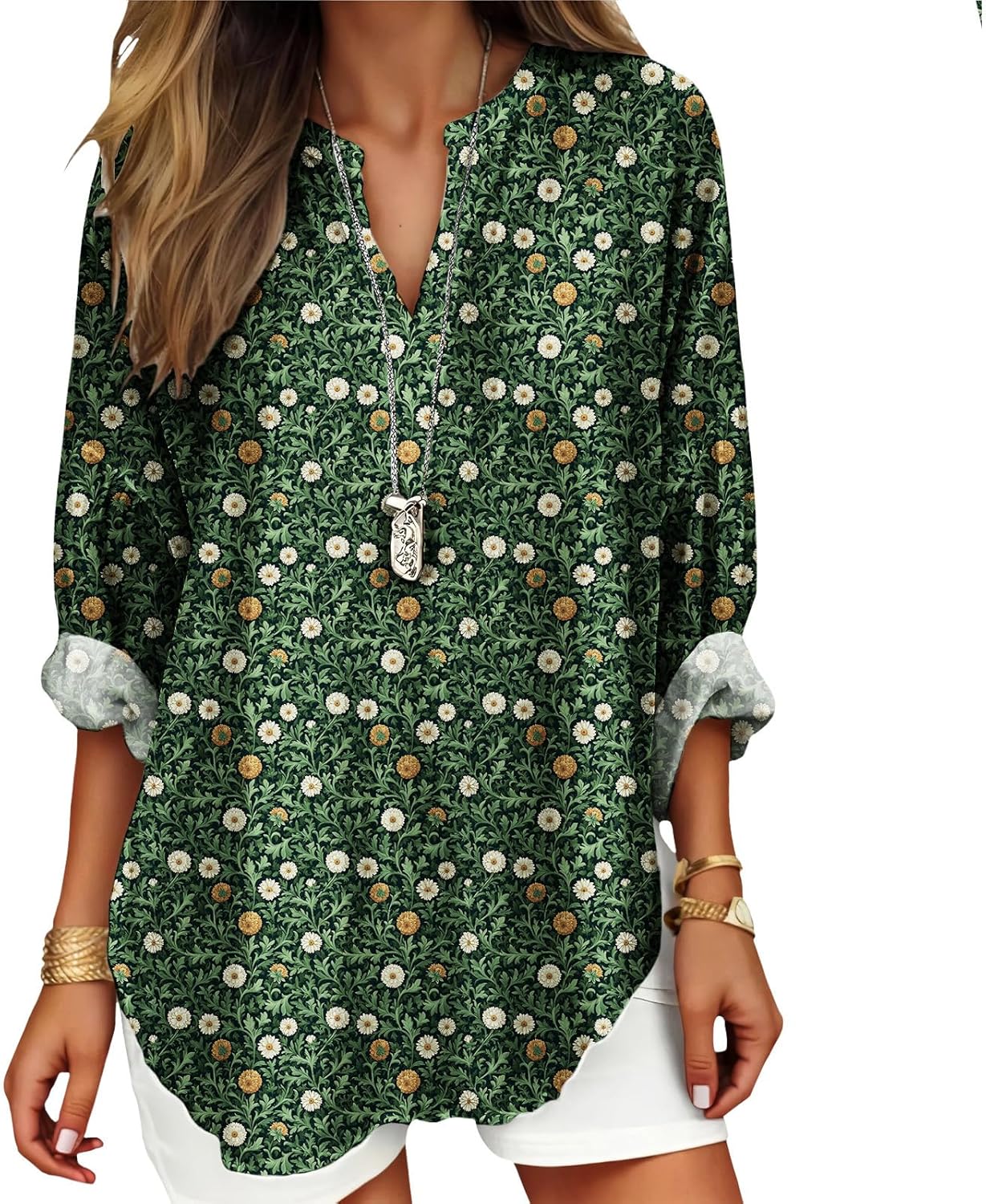 Long Sleeve Shirts for Women 2026 Spring Clothes Trendy Graphic Floral Top Elegant Dressy Baggy Blouses T Shirts
