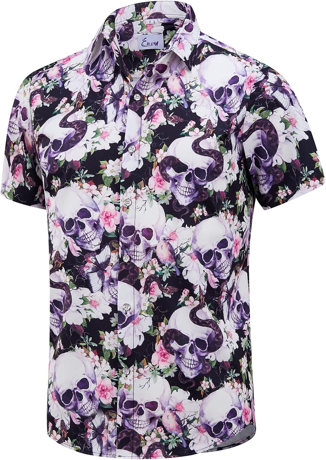 Men's Hawaiian Shirt Short Sleeve Printed Button Down Summer Beach Dress Shirts