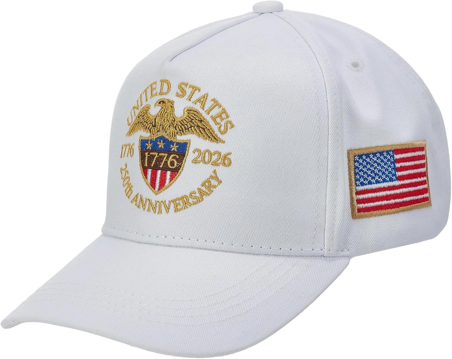United States 250th Anniversary Baseball Hat,1776-2026 Patriotic Embroidered Adjustable Cap for Men & Women