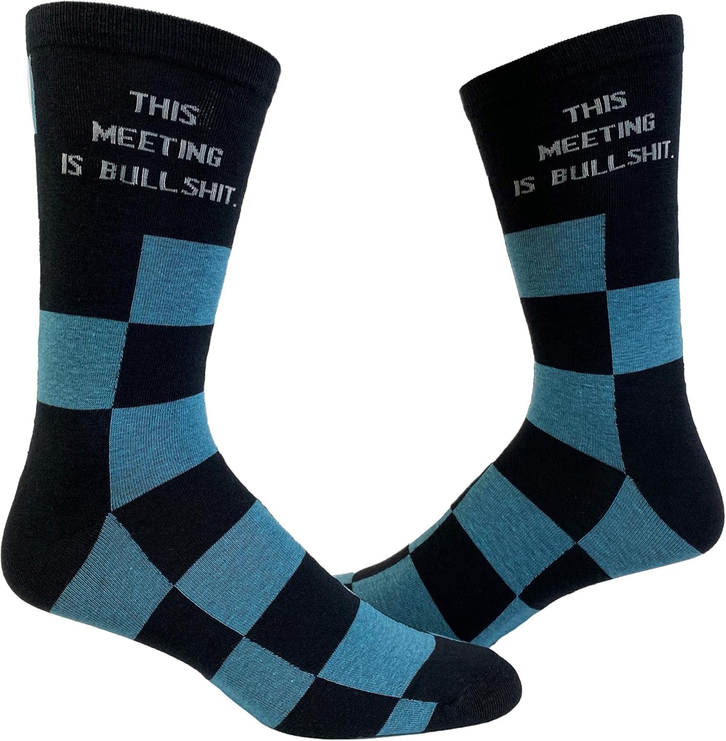 This Meeting Is Bullshit Socks Funny Office Work Graphic Novelty Footwear Funny Gift for Casual Wear