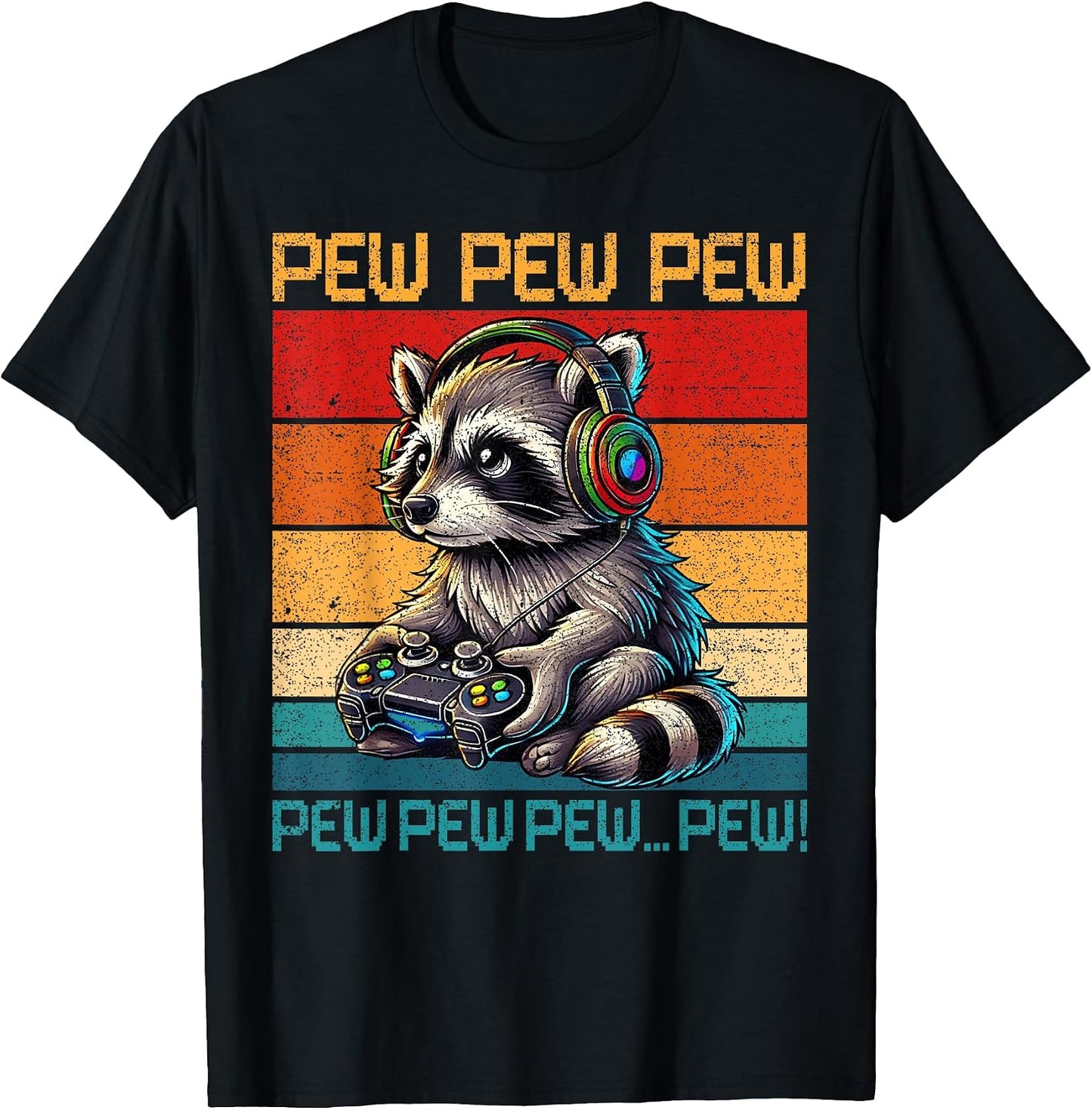 Funny Gaming Raccoon Gamer Video Games Retro