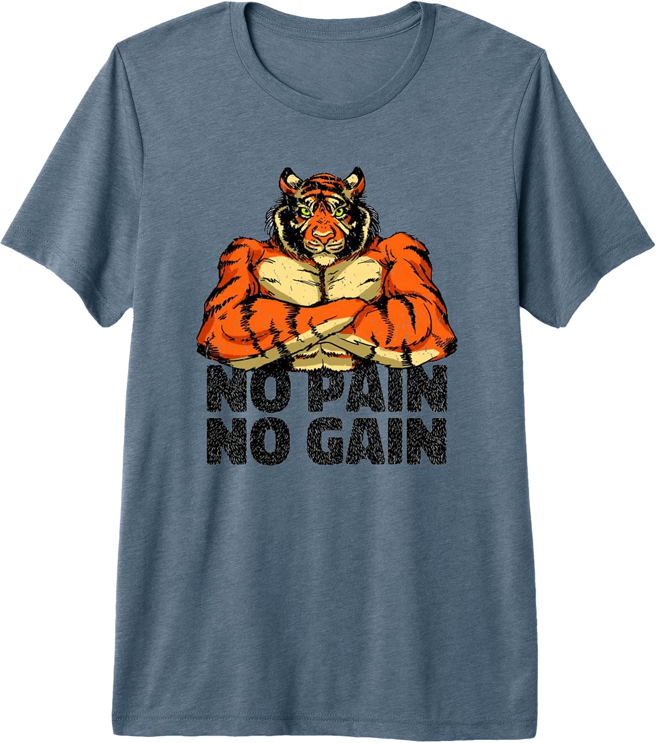 No Pain No Gain Tiger Animal Beast Muscle Training