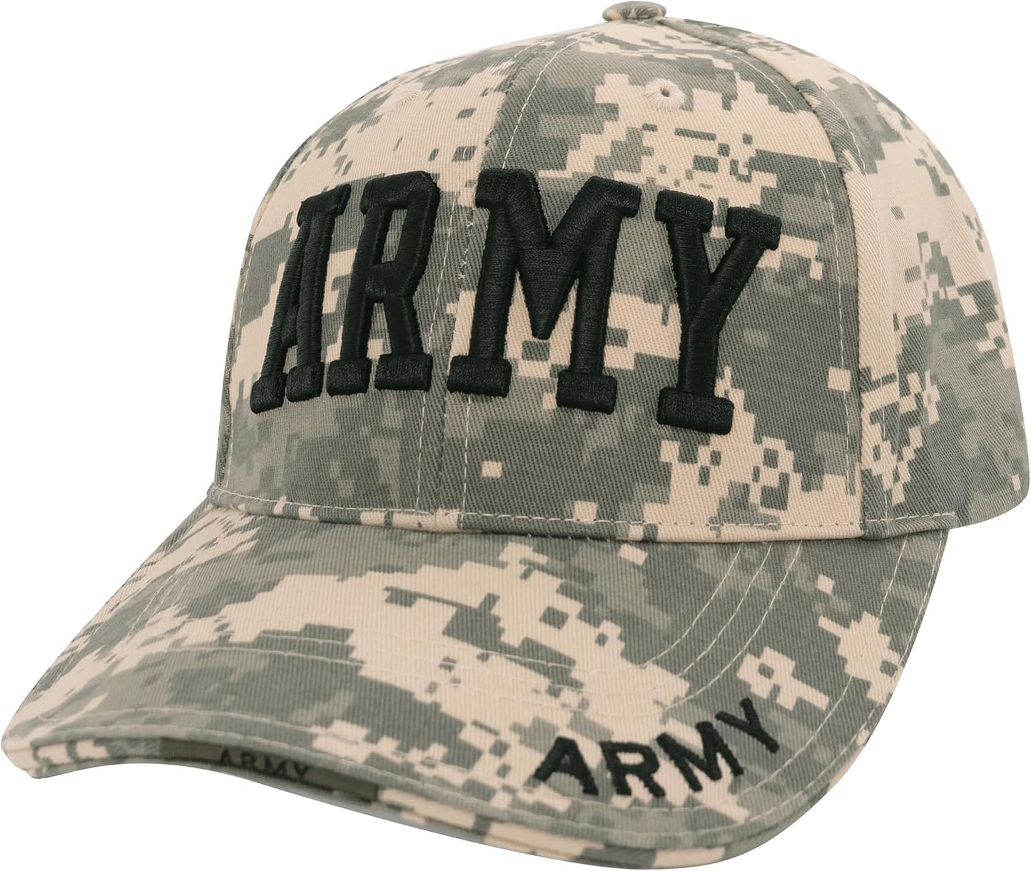 Deluxe Army Embroidered Insignia Baseball Cap Low Profile Adjustable Cotton Hat