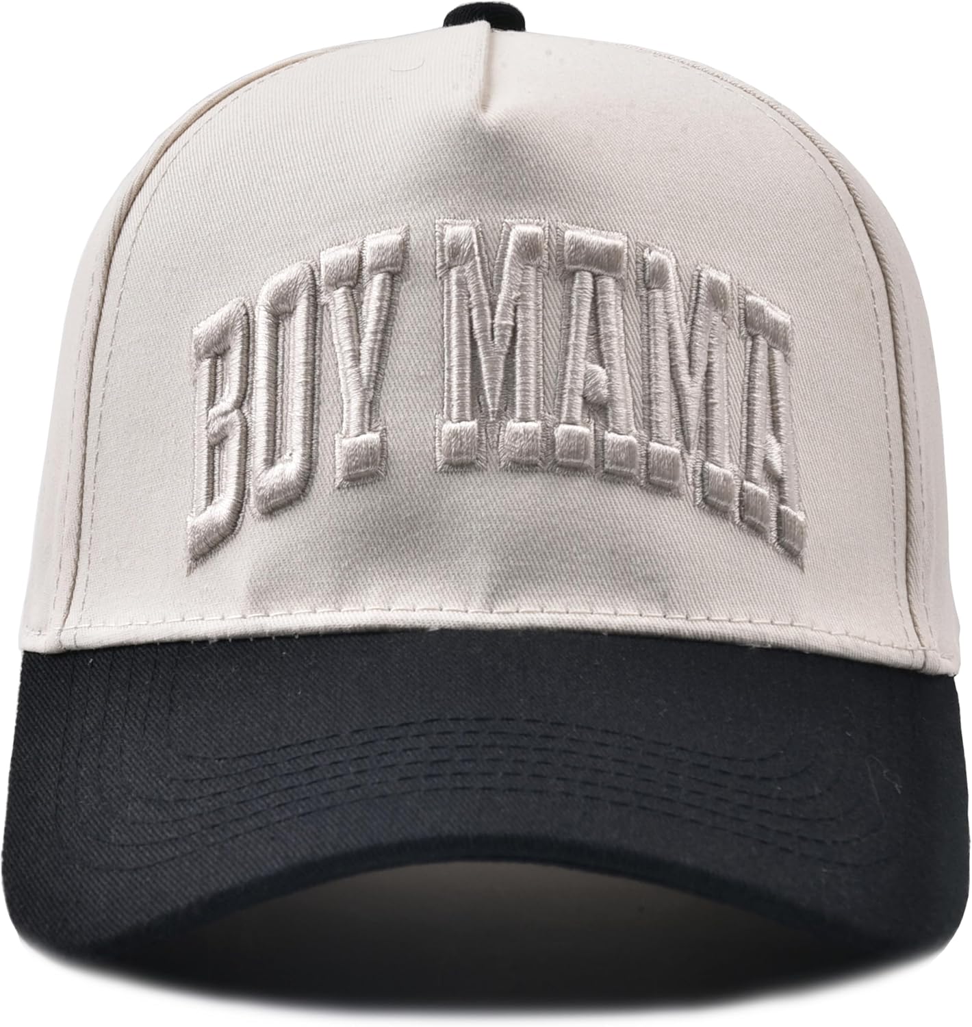 Boy Mama Hat- 3D Embroidered Mom Hat Adjustable Cotton Baseball Caps for Women