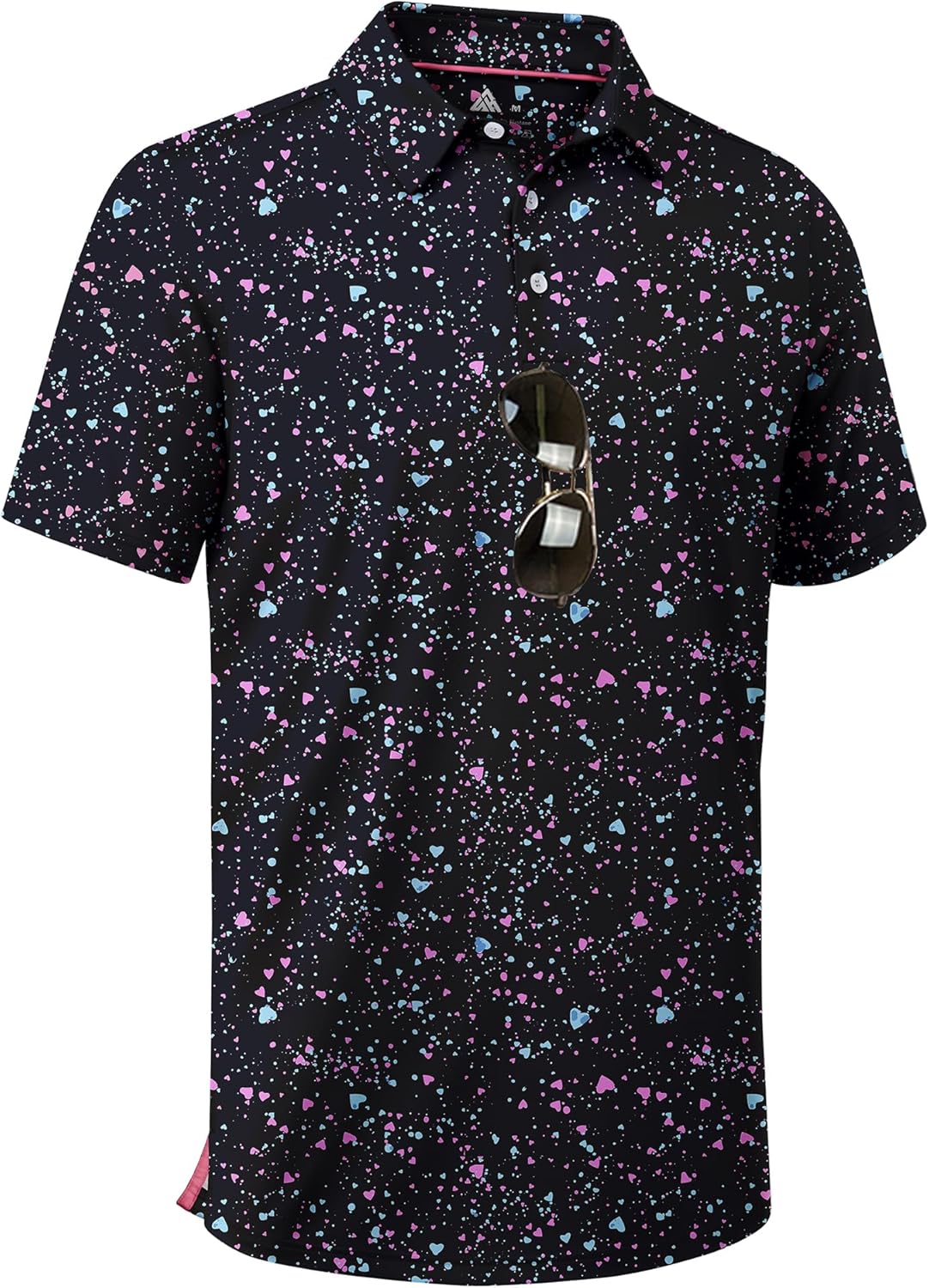 Mens Golf Shirt Short Sleeve Moisture Wicking Performance Daily Casual Print Patterns Collared Golf Polo Shirts for Men
