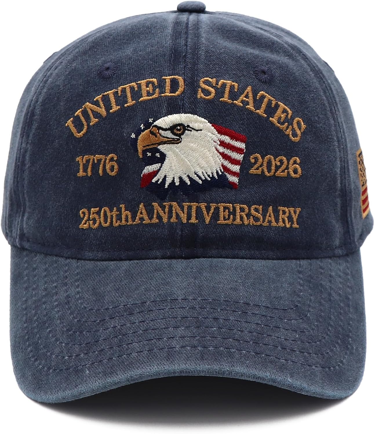United States 250th Anniversary Hat, USA Baseball Cap 1776-2026 American Hat Patriotic Embroidered Hats for Men Women