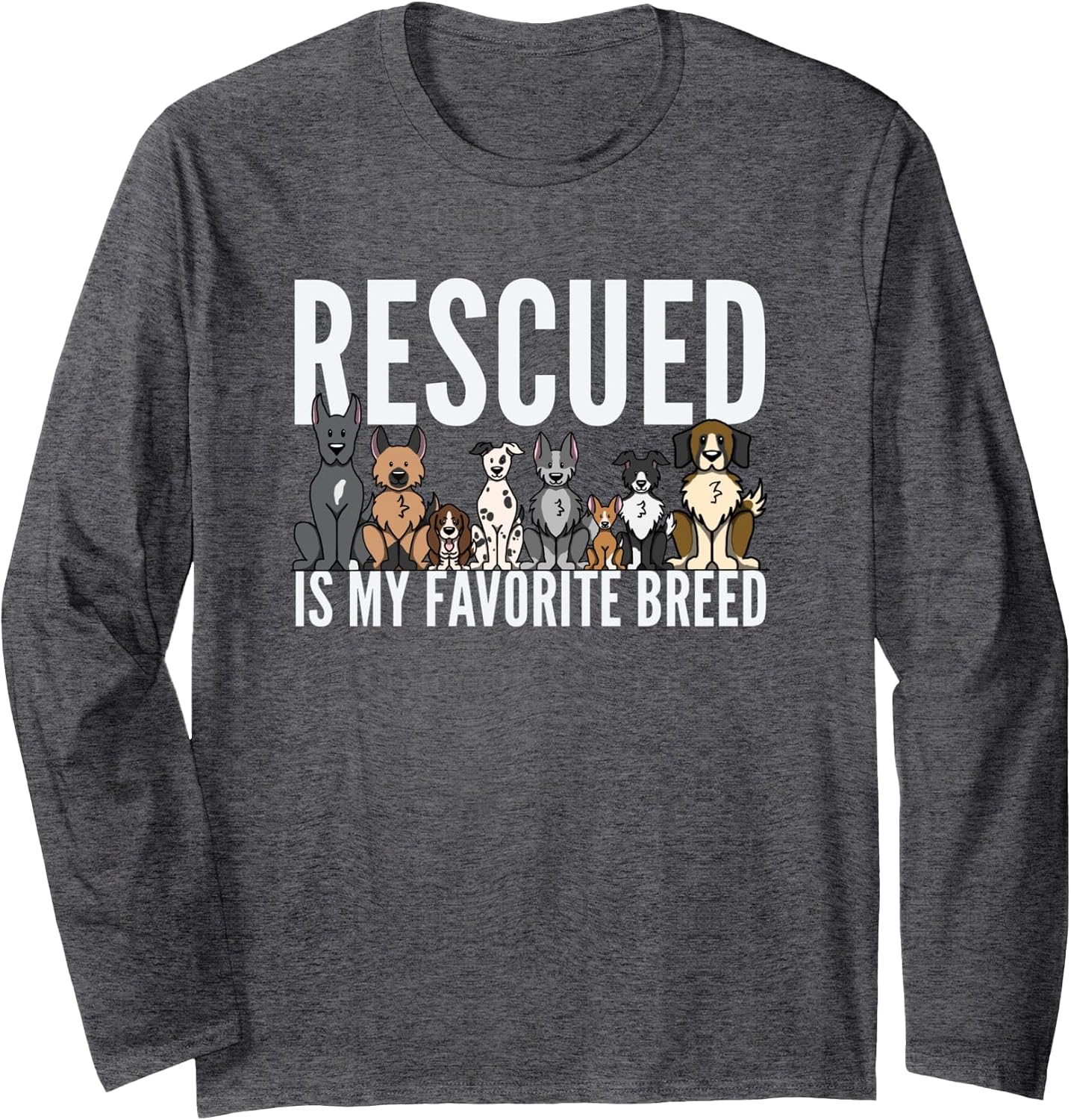 Dog Lovers Long Sleeve Shirt Women Men Kids Rescue Dog Shirt Long Sleeve T-Shirt