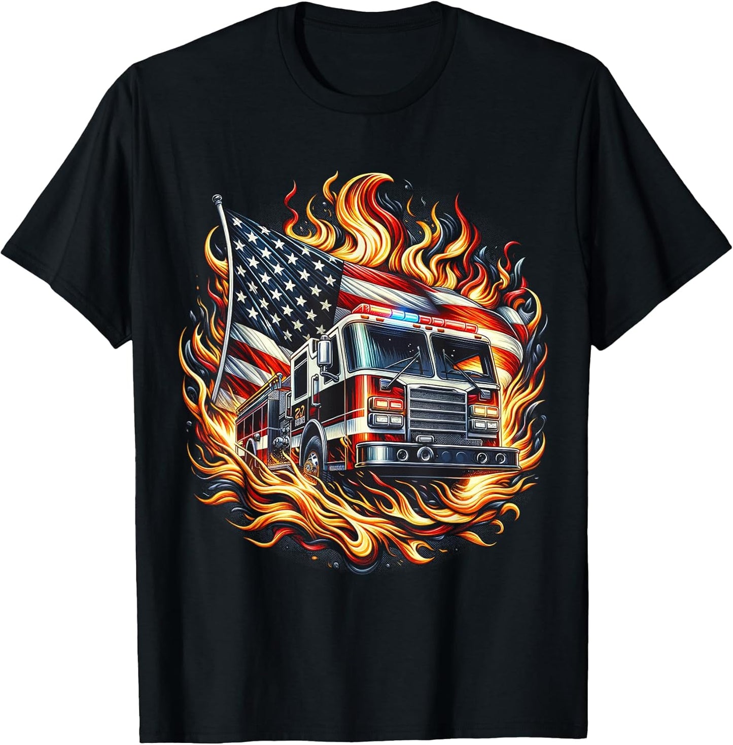 Firefighter Patriotic Fireman Co