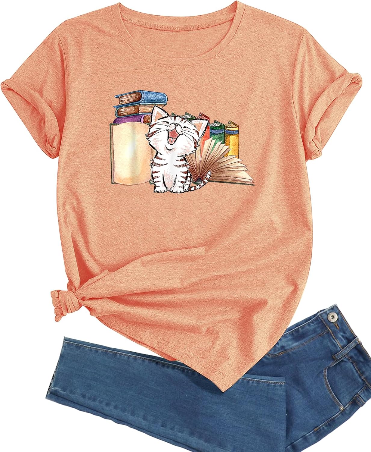 Women's Plus Size T-Shirt Short Sleeve Crewneck Graphic Tees Casual Summer Printed Tops
