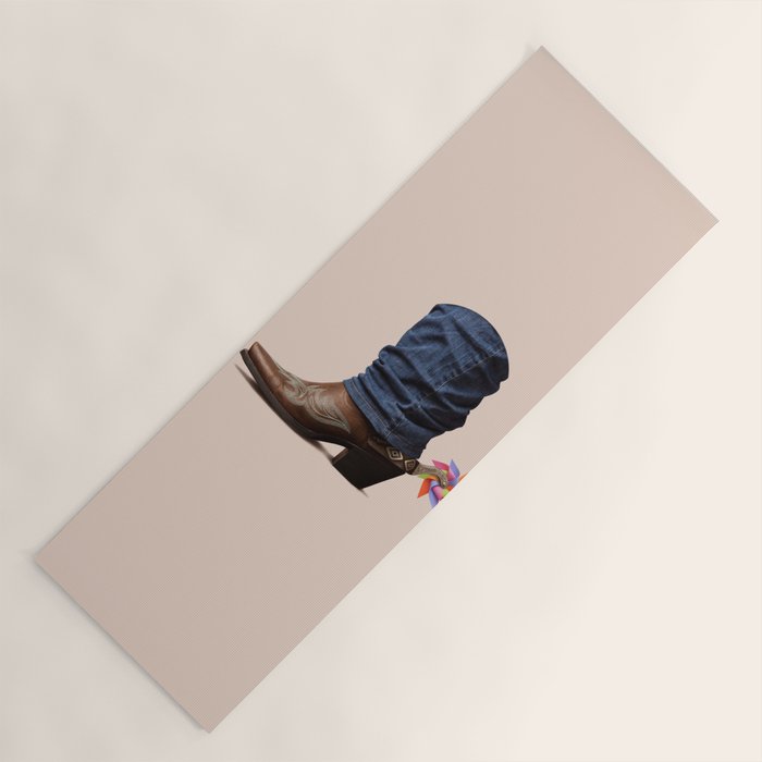 Funny Cowboy Yoga Mat Gallery Image 1