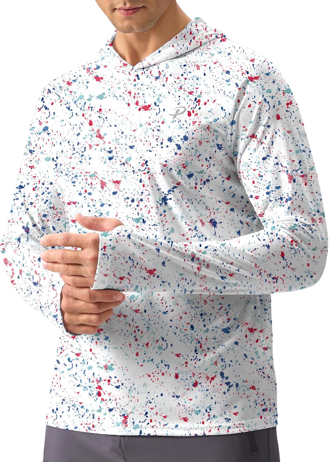 Men's Sun Protection Hoodie Shirts UPF 50+ Rash Guard SPF Long Sleeve Fishing Shirt for Men Swim Hiking Boating