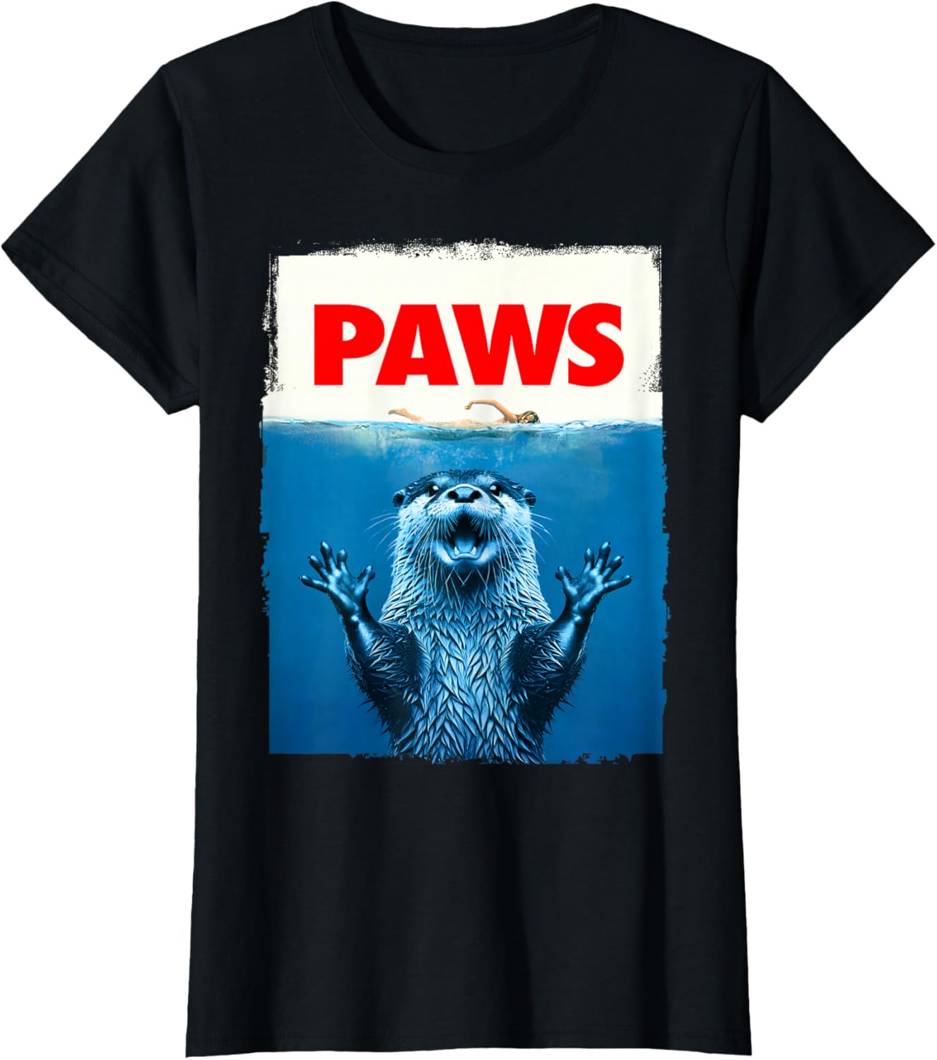 Paws Otter Funny Otter Lover Gifts for Men Women Kid Teen T-Shirt