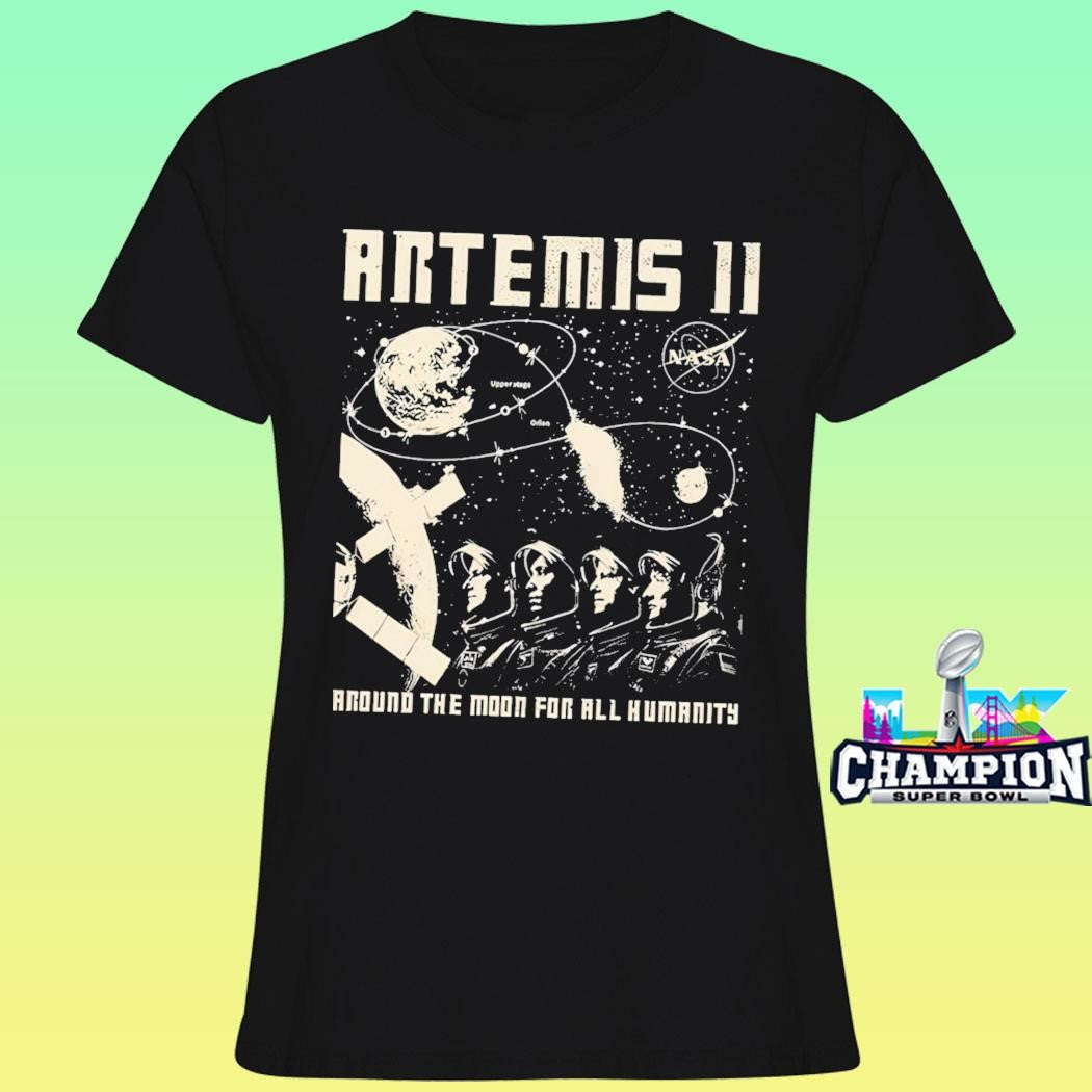 Artemis II Around The Moon For All Humanity Shirt