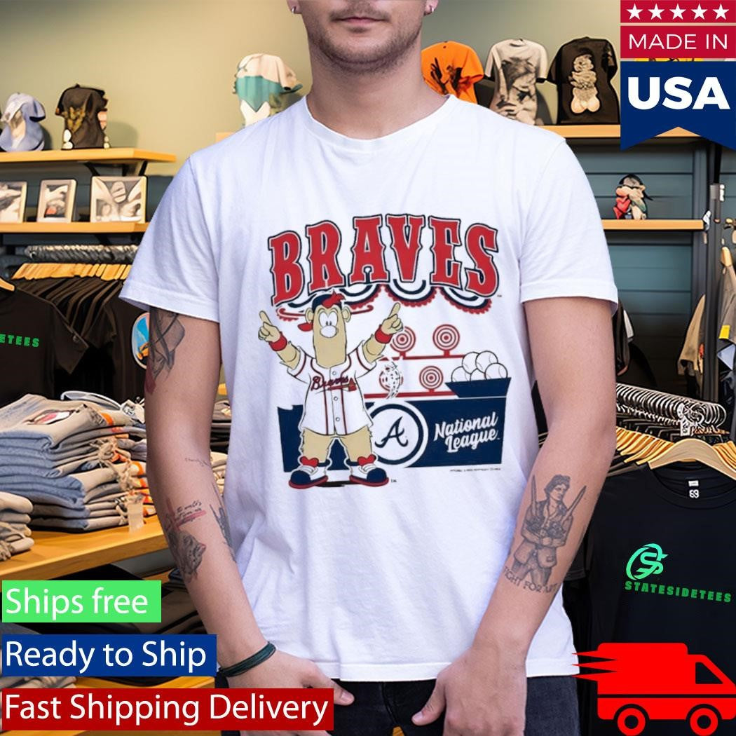 Atlanta Braves Mitchell and Ness Cream Step Back Up Shirt