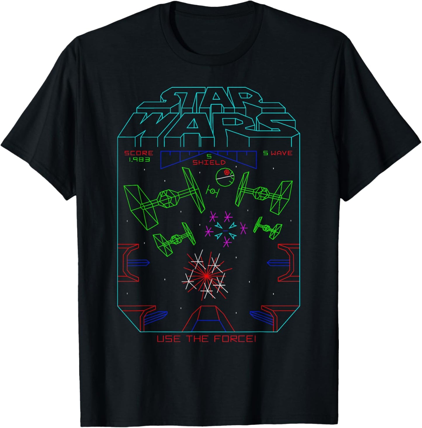 Space Fight Vintage Arcade Graphic T-Shirt T-Shirt