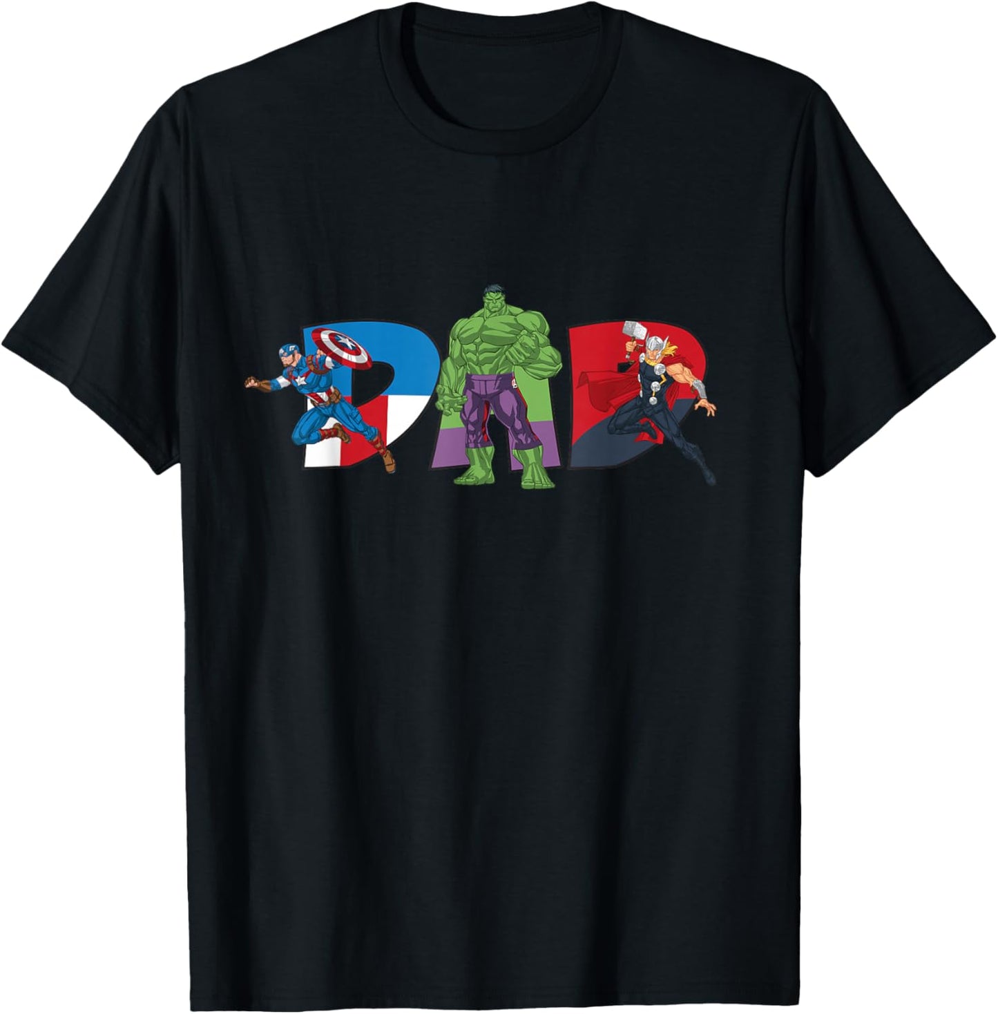Avengers Team Dad Father's Day Family Trip Birthday T-Shirt