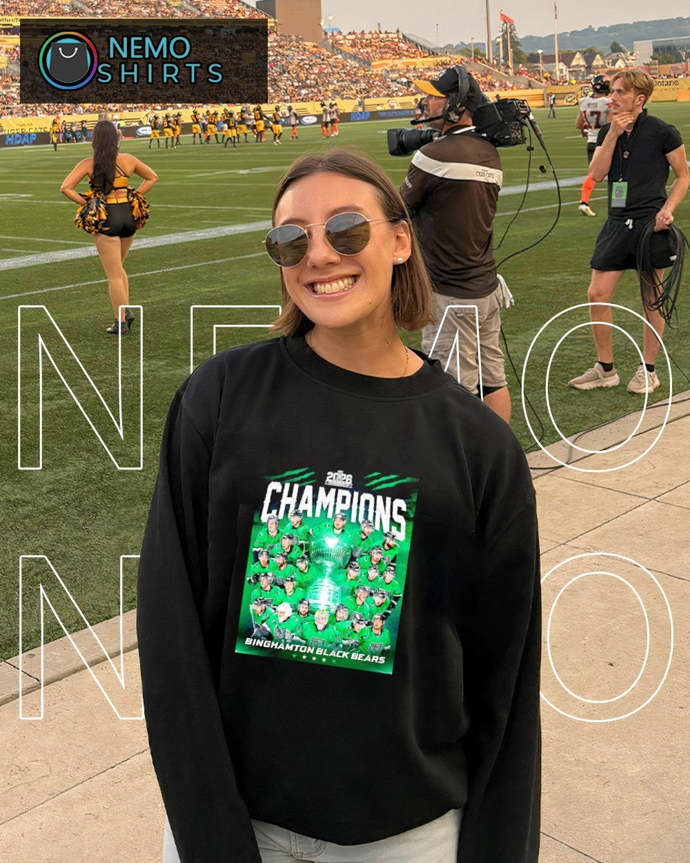 Binghamton Black Bears 2026 Commissioner’s Cup Champions trophy shirt