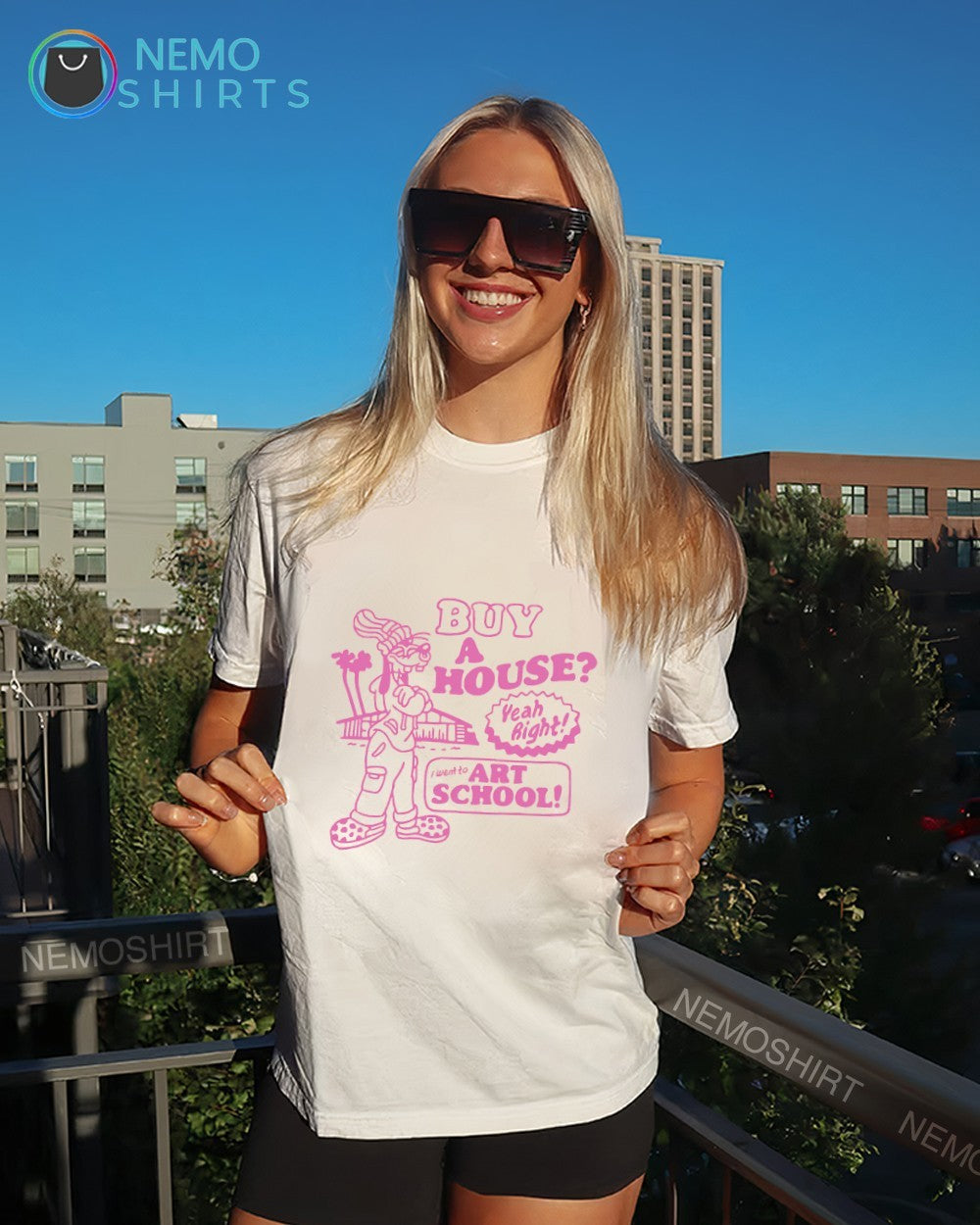 Buy a house I went to art school shirt