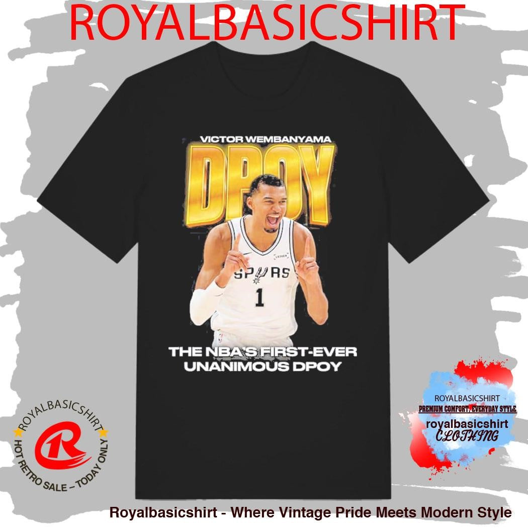 DPOY Victor Wembanyama 2026 The NBA First-Ever Unanimous Defensive Player Of The Year T-Shirt