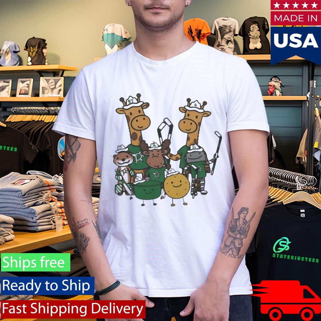 Dallas Stars NHL Stars Cartoon Group Illustration Shirt