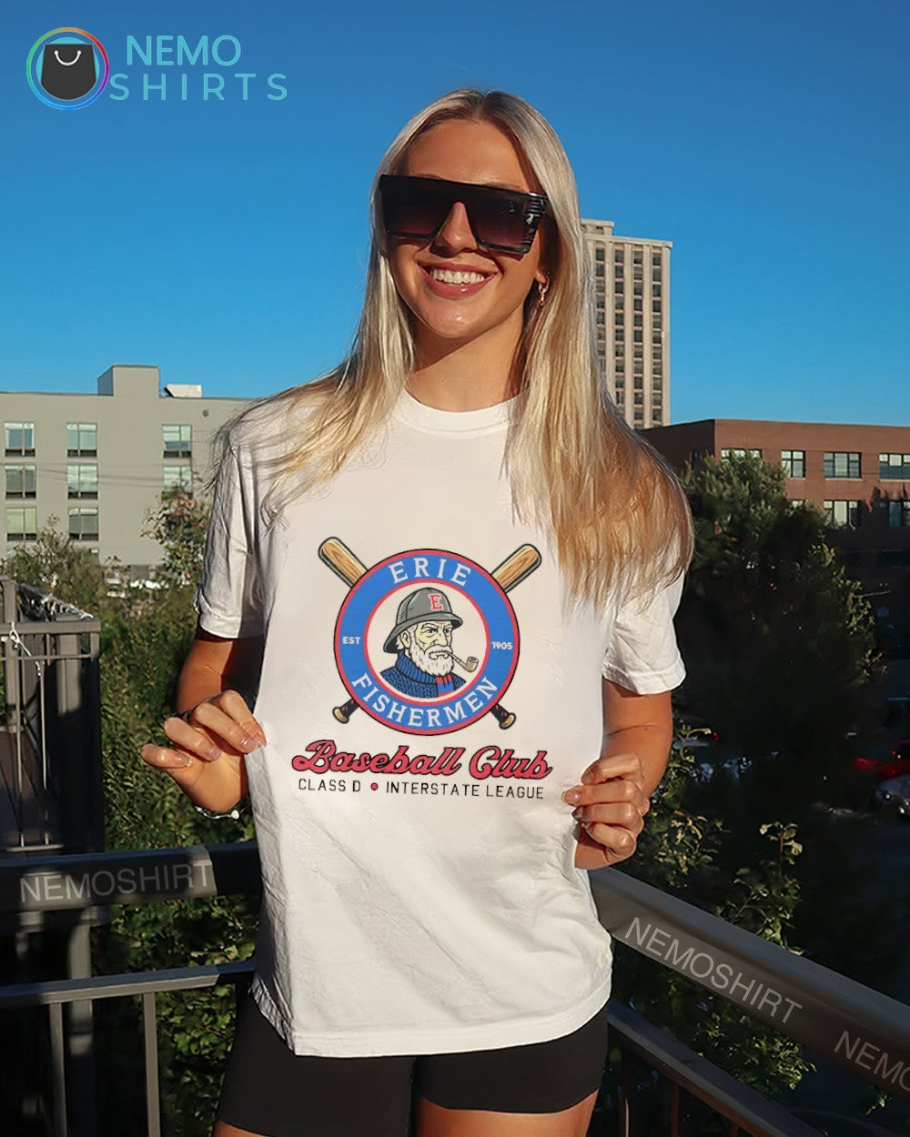 Erie Fishermen baseball club 1905 class D interstate league shirt