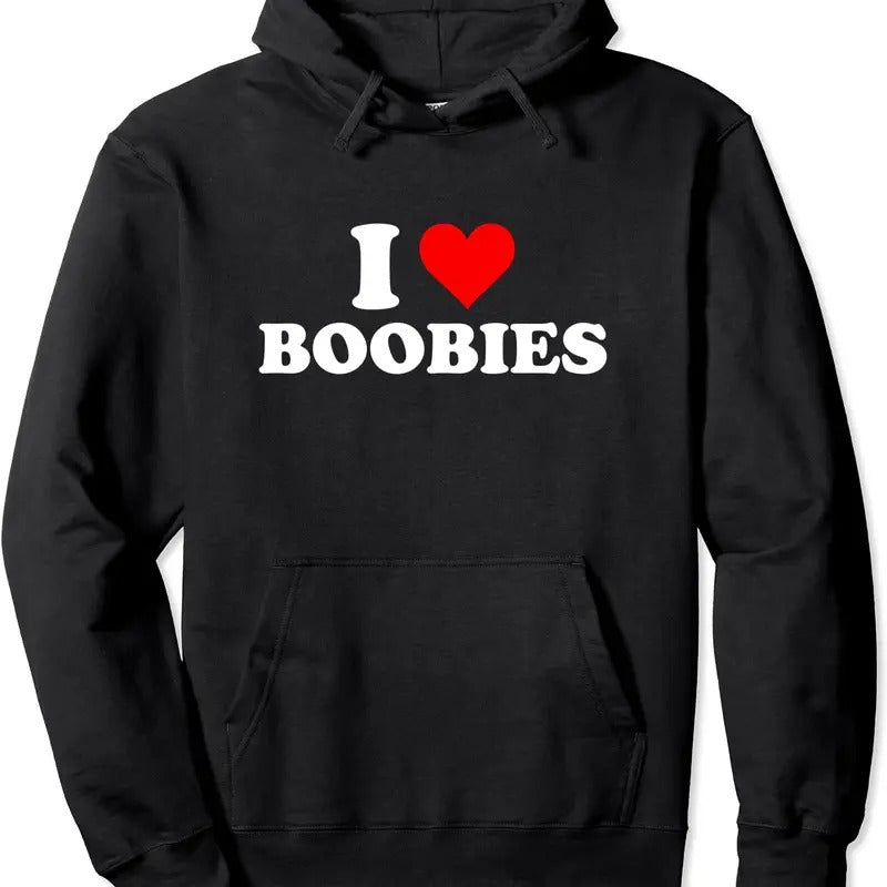 Love Boobies Love Hooded Unisex T-shirt, Sweatshirt, Hoodie (1)