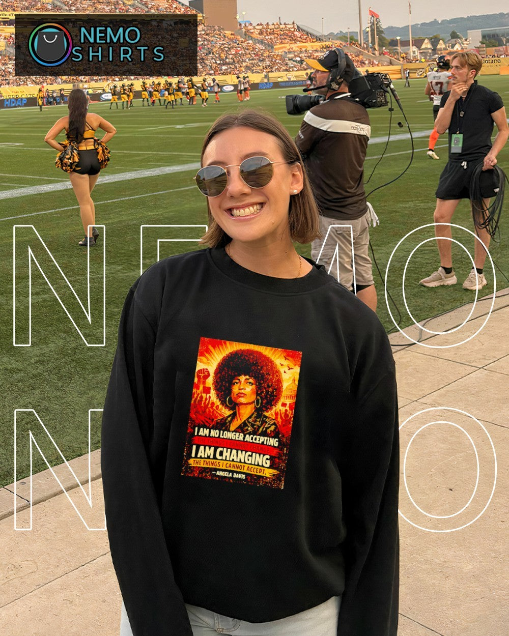 I am no longer accepting I am changing Angela Davis shirt