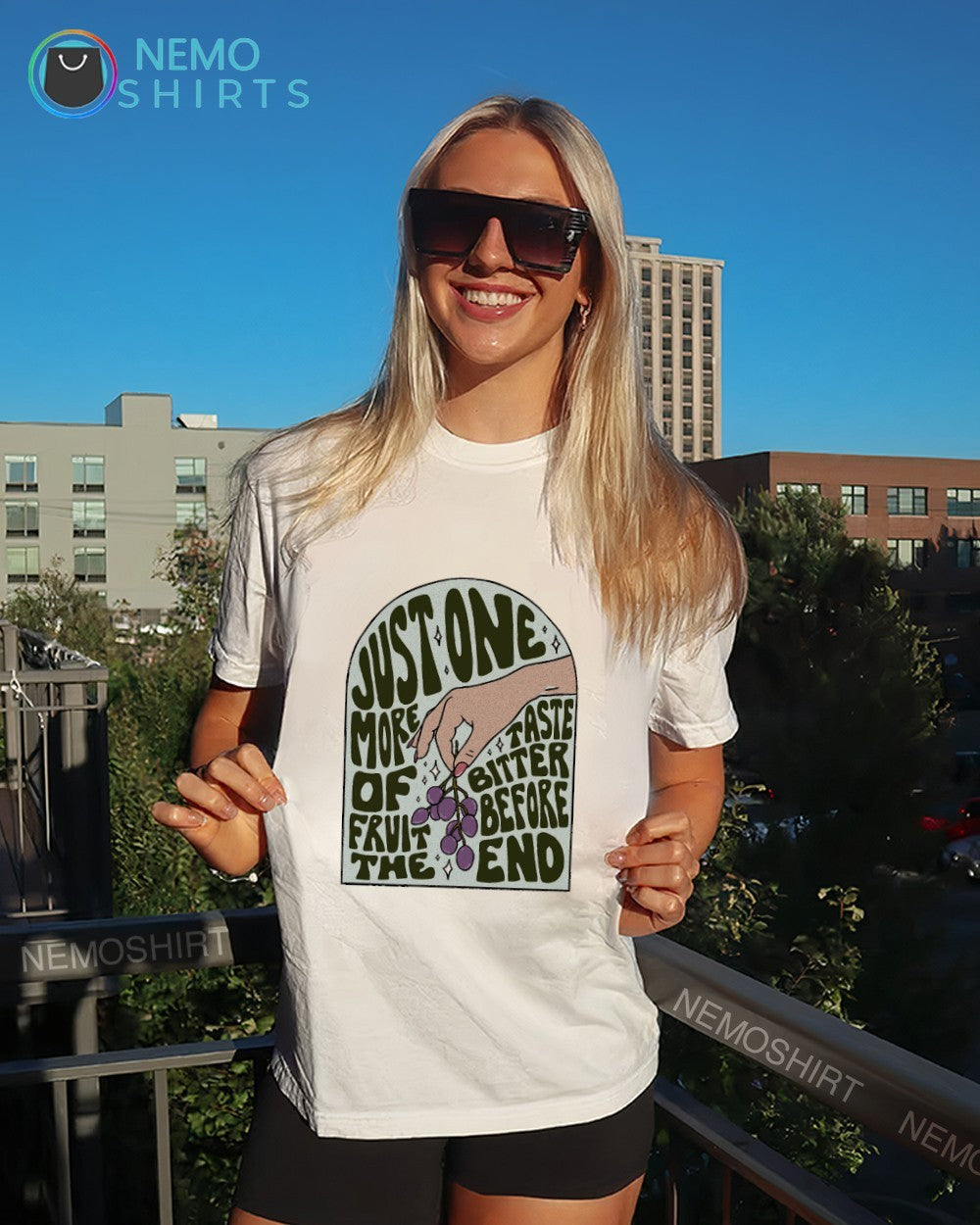 Just one more taste of fruit bitter before the end grapes shirt